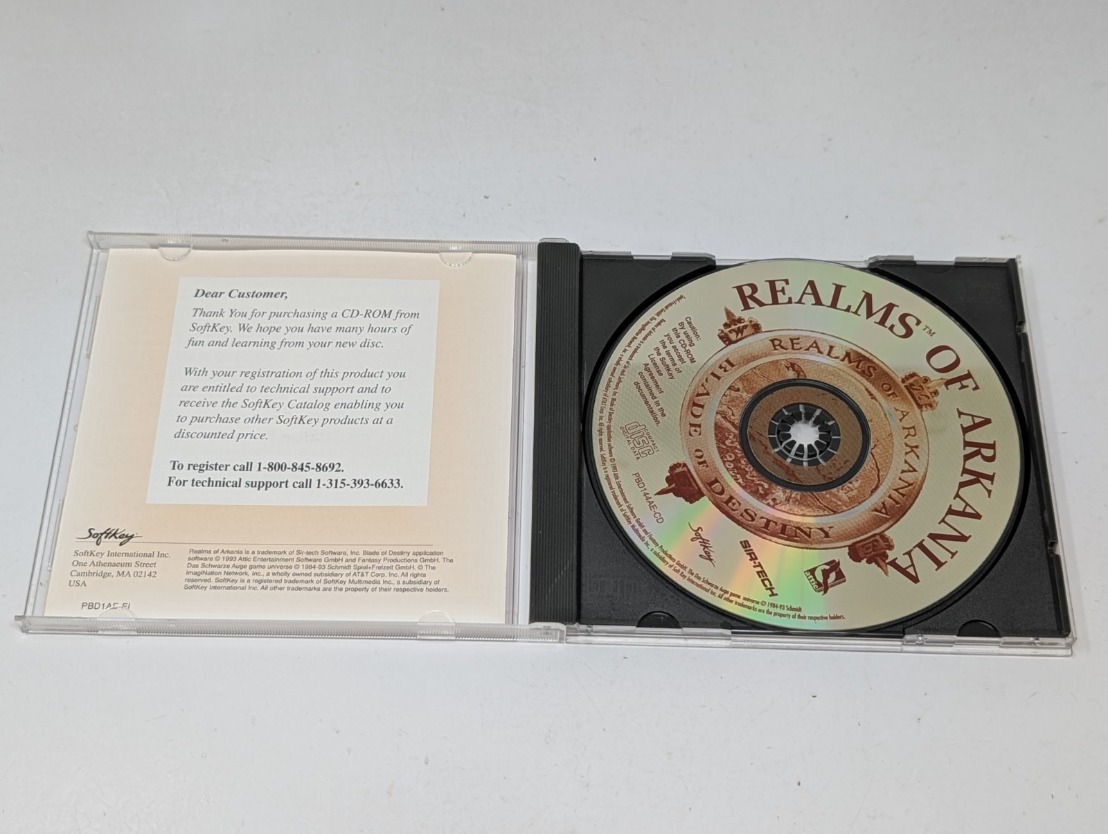 Realms of Arkania Blade of Destiny CD Rom SirTech Fantasy Adventure Game
