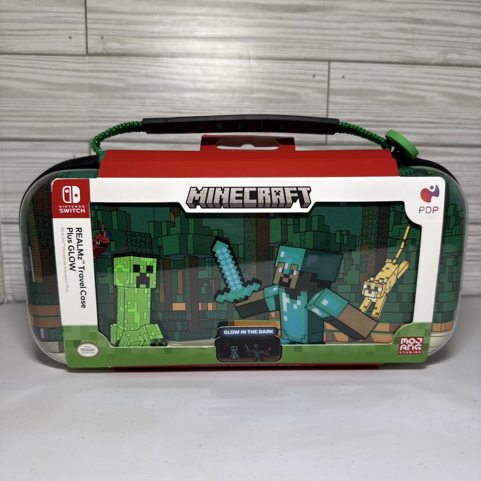 PDP Nintendo Switch Travel Case –MINECRAFT FOREST (OLED & Lite Models) GlowNdark