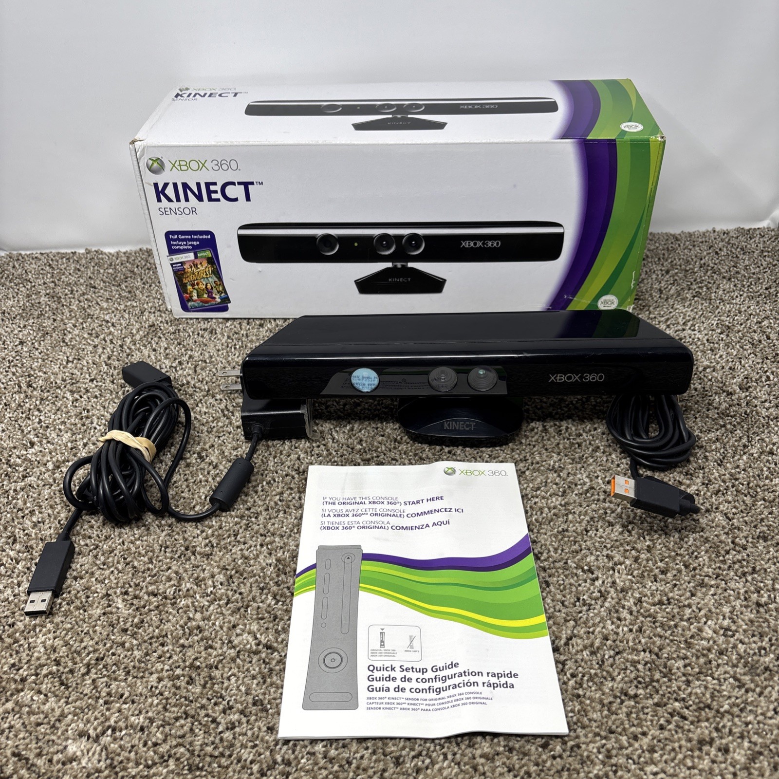 XBOX 360 Kinect Motion Sensor & Camera With Box No Game Tested