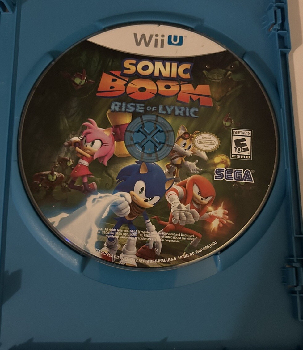 Sonic Boom: Rise of Lyric (Nintendo Wii U, 2014) Disc Only
