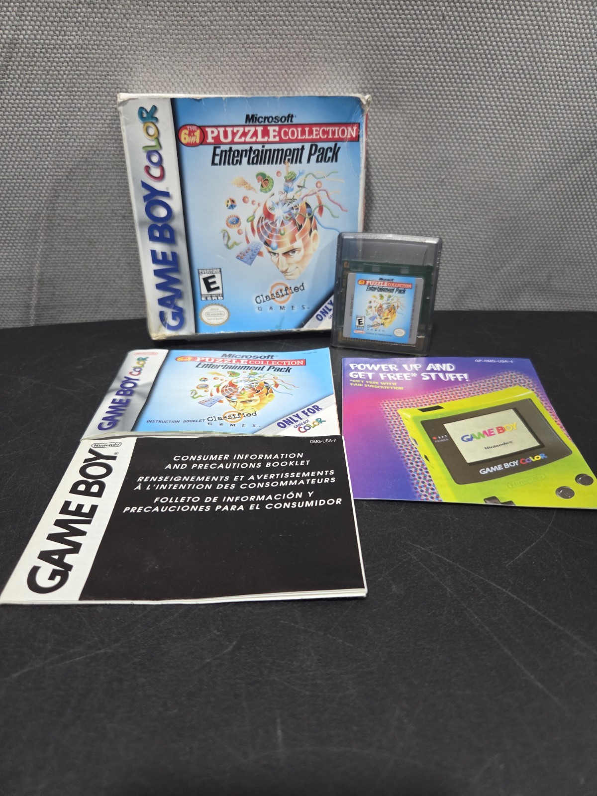 Microsoft Puzzle Collection Entertainment Pack (Nintendo Game Boy Color) CIB