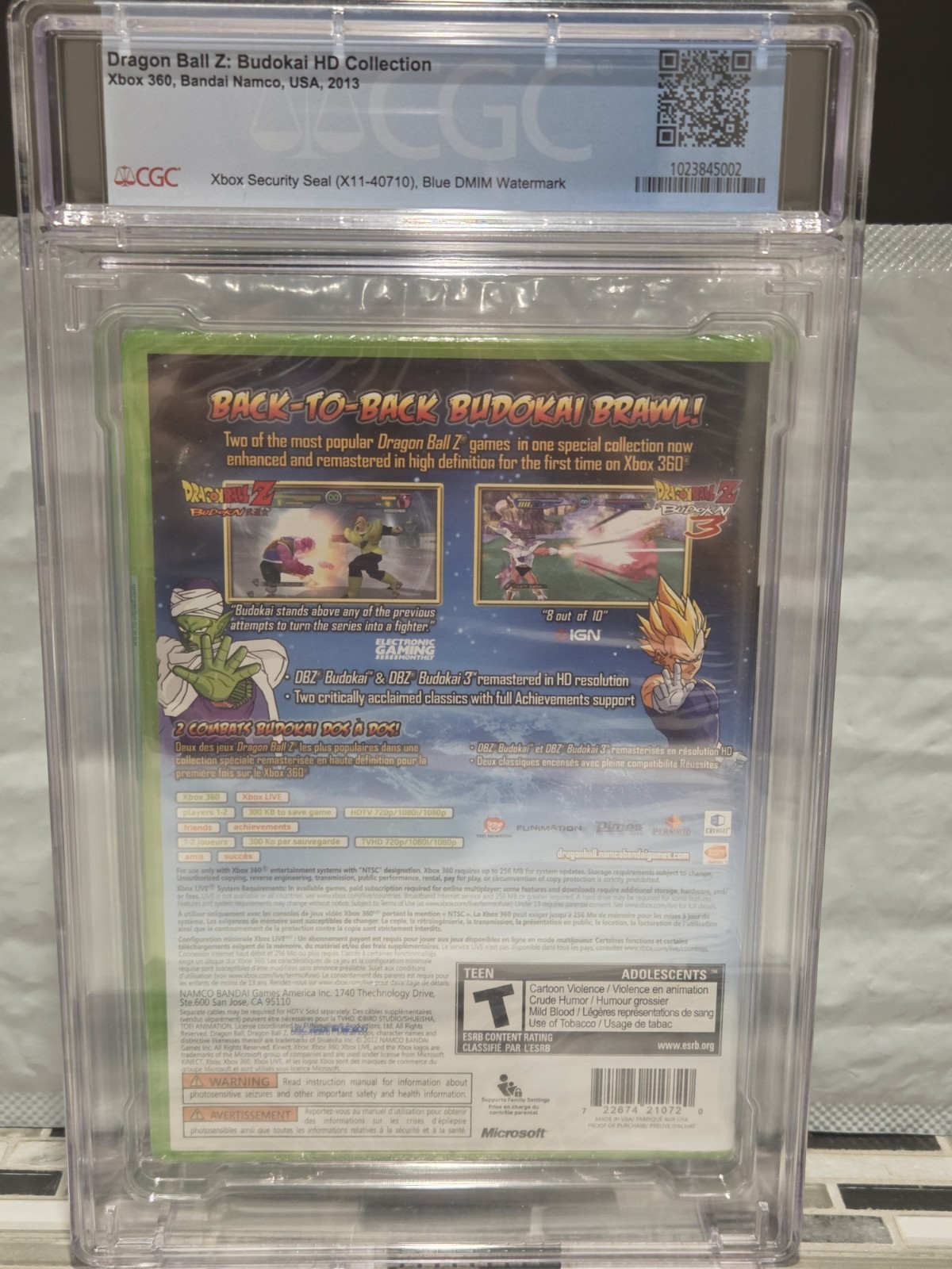 XBox 360 DBZ DRAGON BALL Z BUDOKAI HD COLLECTION – CGC GRADED 9.9A++ NEW Sealed