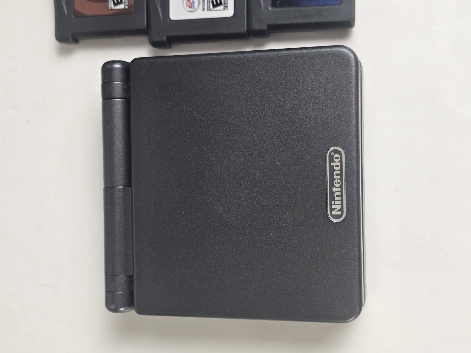 Nintendo Game Boy Advance SP AGS 001 Onyx Black GBA Console Bundle Tested