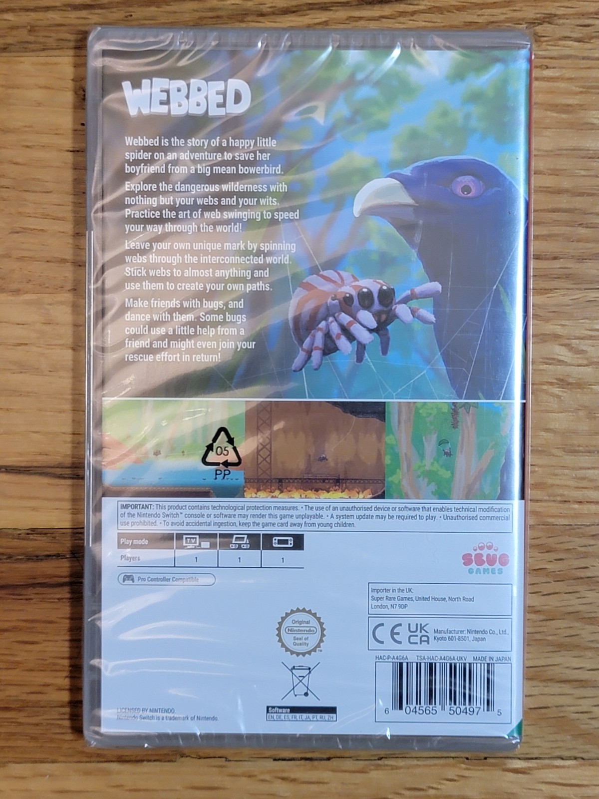 Super Rare Games – #73 – Webbed – Sealed New