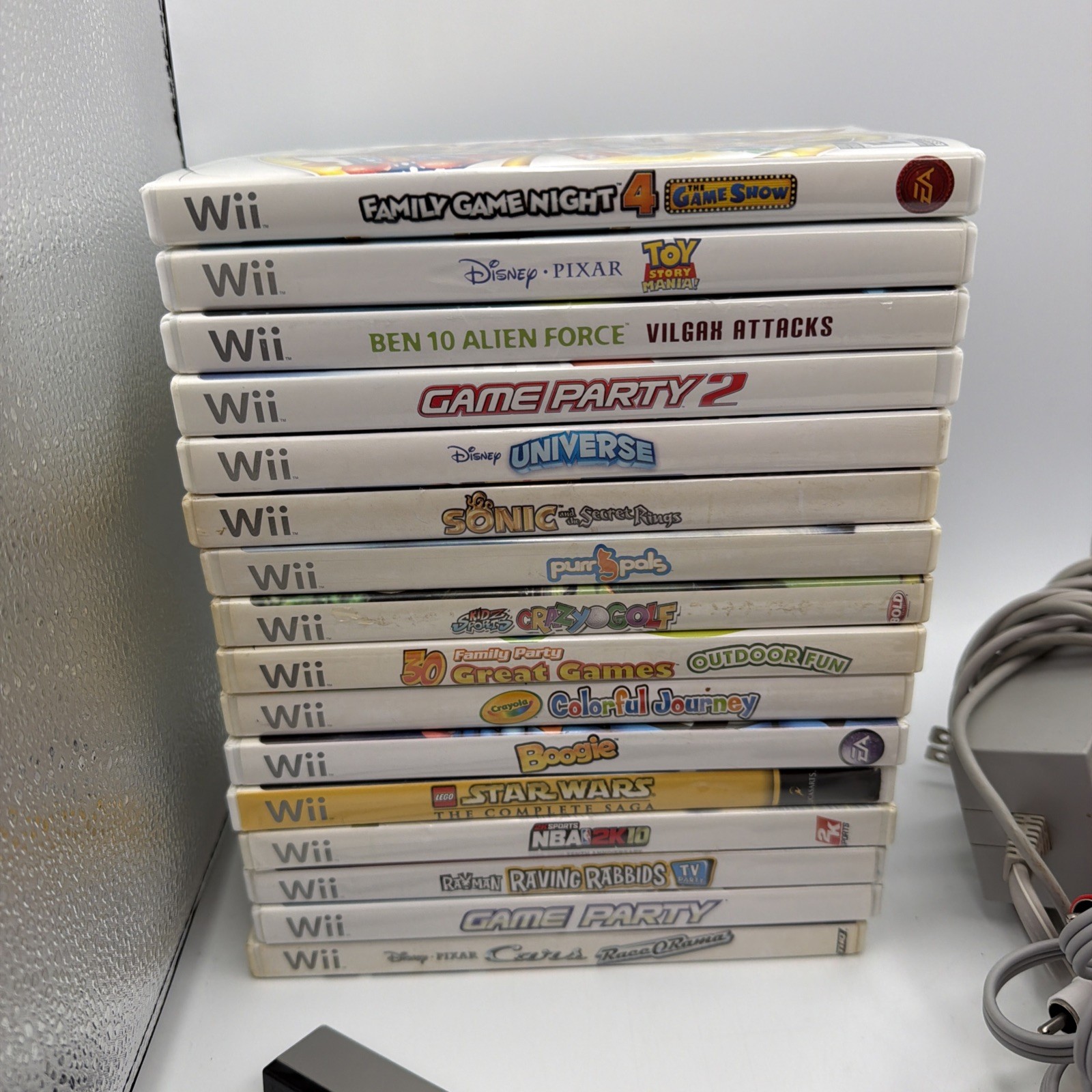 Nintendo Wii RVL-001 Console Bundle 1 Controller 1 Nunchuck 16 Games Tested