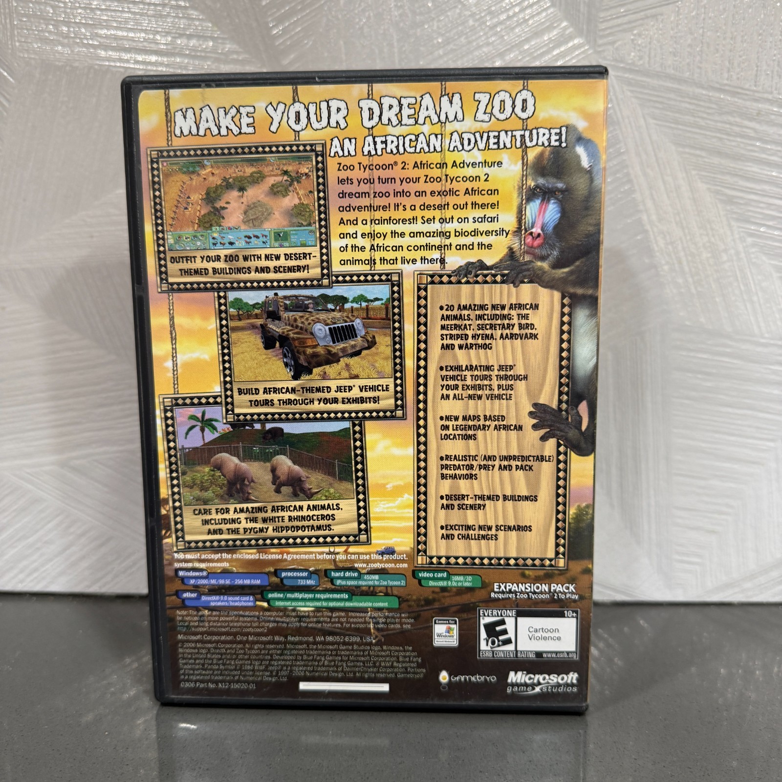 Zoo Tycoon 2: African Adventure Expansion Pack (2006) PC CD-ROM Games Windows