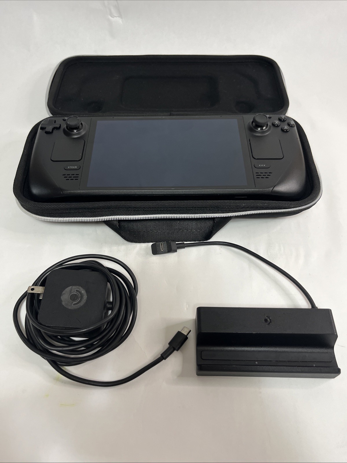 Steam Deck OLED 512GB Handheld Console W/Charger, Case, Valve Dock