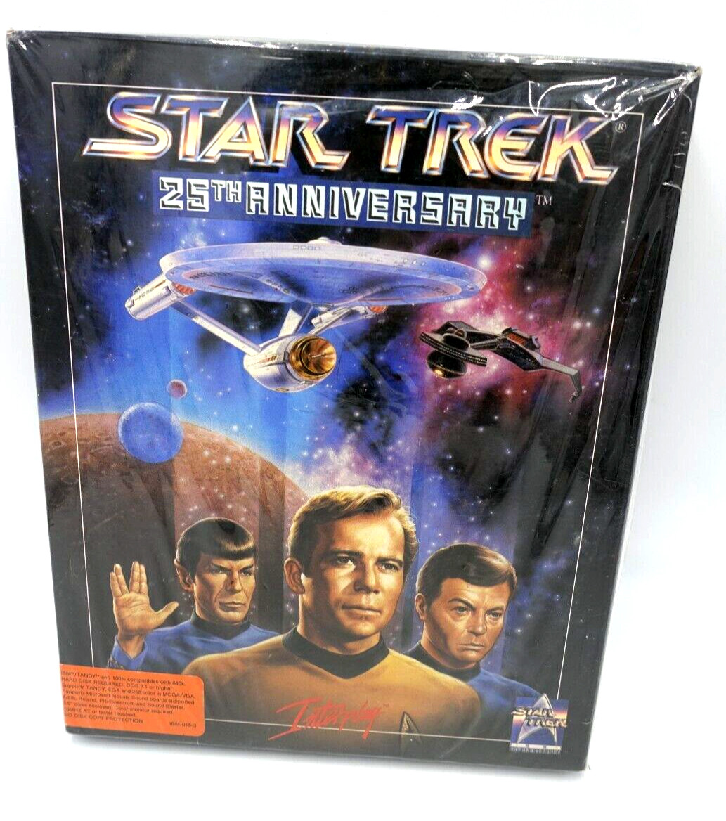 Star Trek 25th Anniversary PC 1991 Vintage Computer-IBM Tandy 3.5″ Disks SEALED