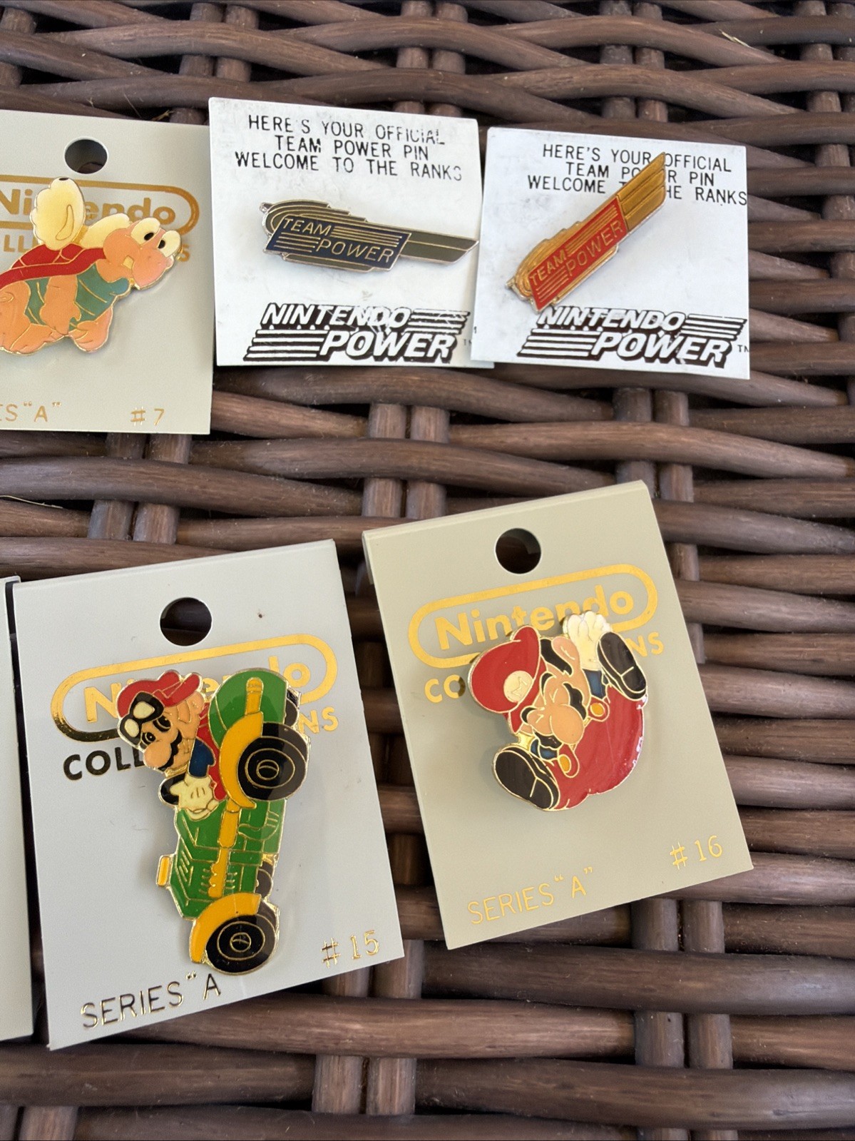 Vintage Nintendo Super Mario Bros Enamel Lapel Pins Lot Of 14 Power Collection
