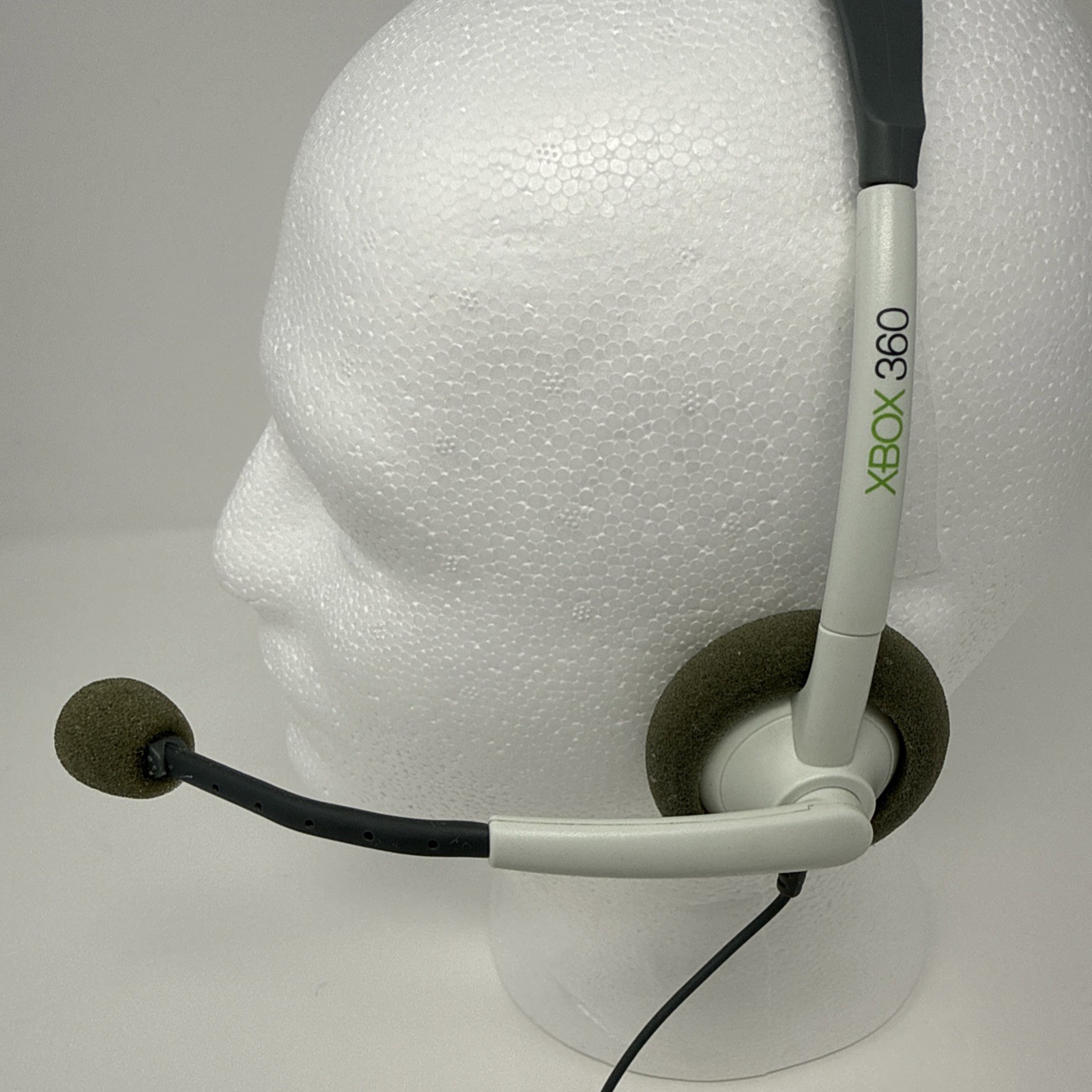 Original Microsoft XBOX 360 Live Headset White & Gray Headband Wired