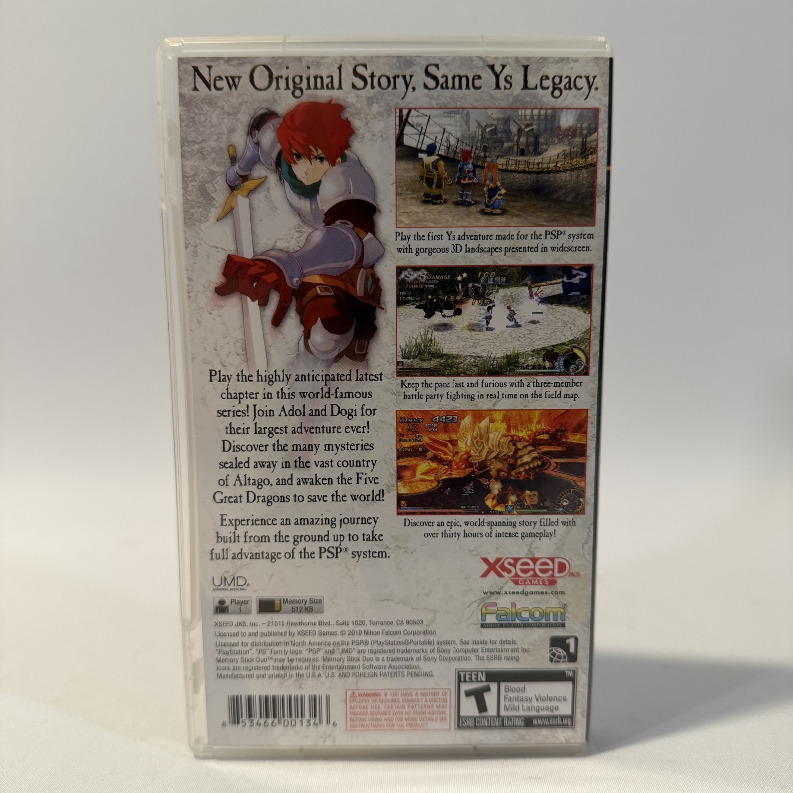 Ys Seven Premium Edition PSP XSEED Action JRPG Role Playing Video Game CIB
