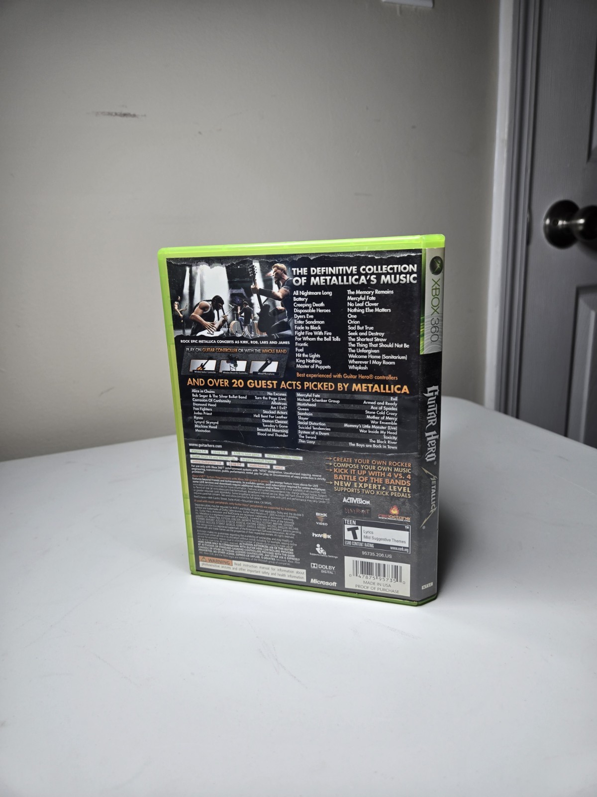 Guitar Hero: Metallica! (Microsoft Xbox 360, 2009) Manual Included Tested Works!