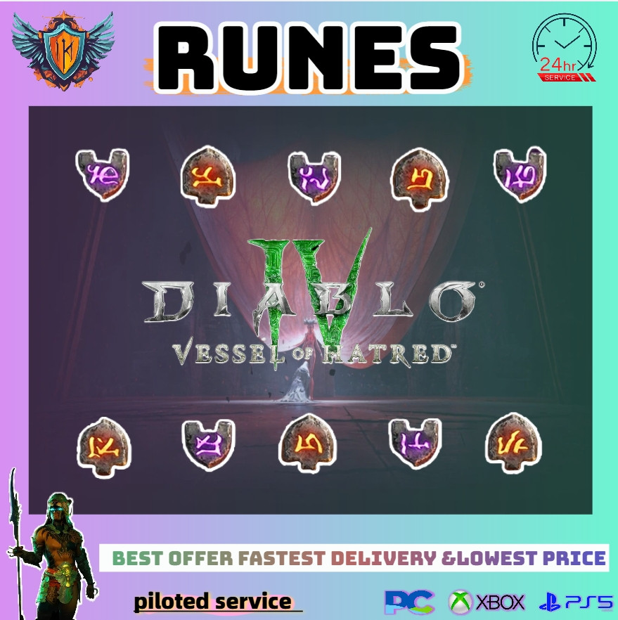🔥DIABLO 4 SEASON 10 ✨ Runes (All types, customize quantity)