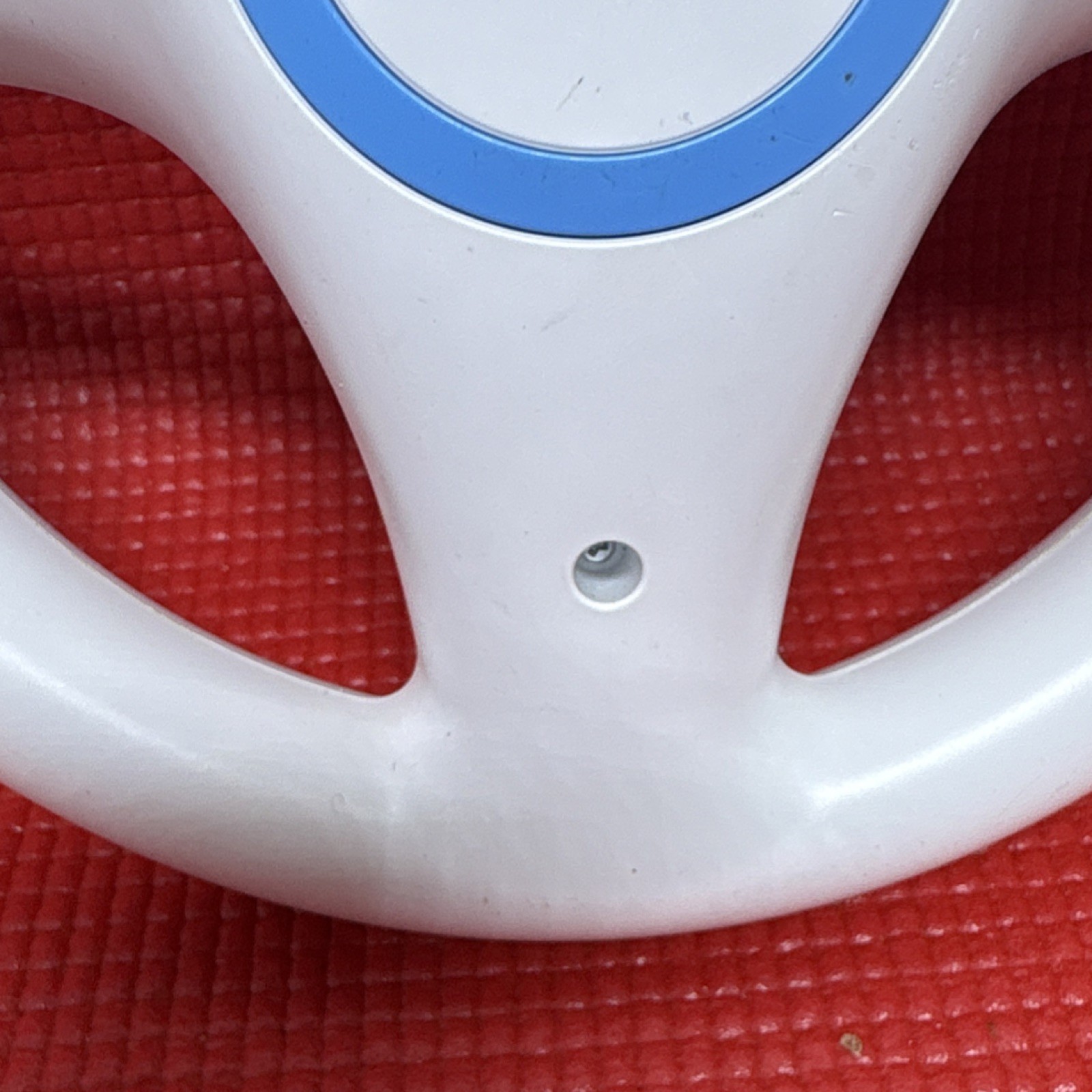 Nintendo Wii Wheel Steering Accessory RVL-024 White Blue B Button Controller
