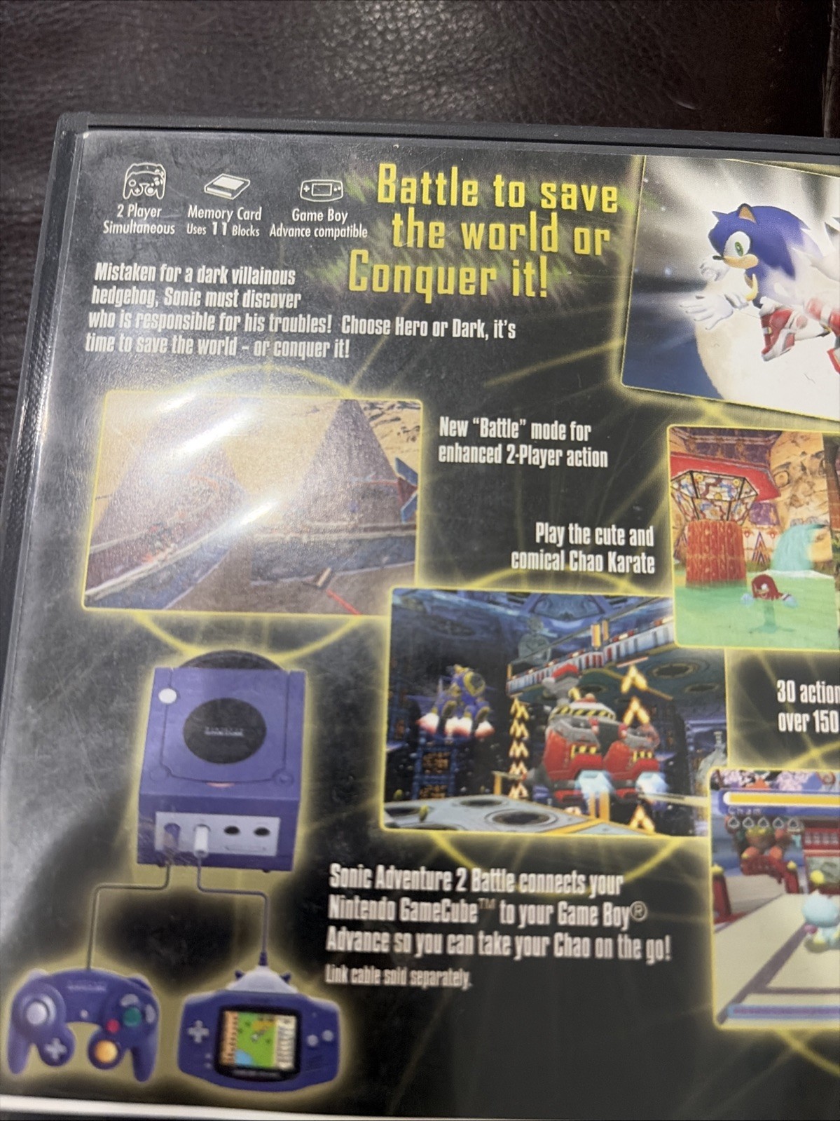 Sonic Adventure 2 Battle (Nintendo GameCube, 2004) CIB Complete In Box
