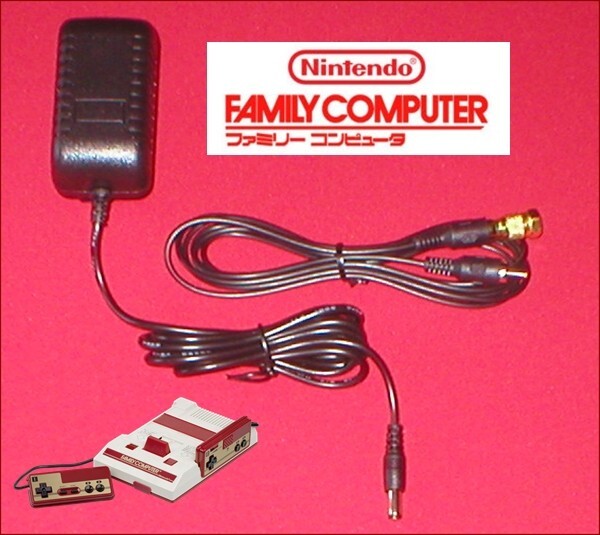 AC Adapter + 6Ft Cable + GOLD RF TV Adapter for Japanese Famicom System NEW