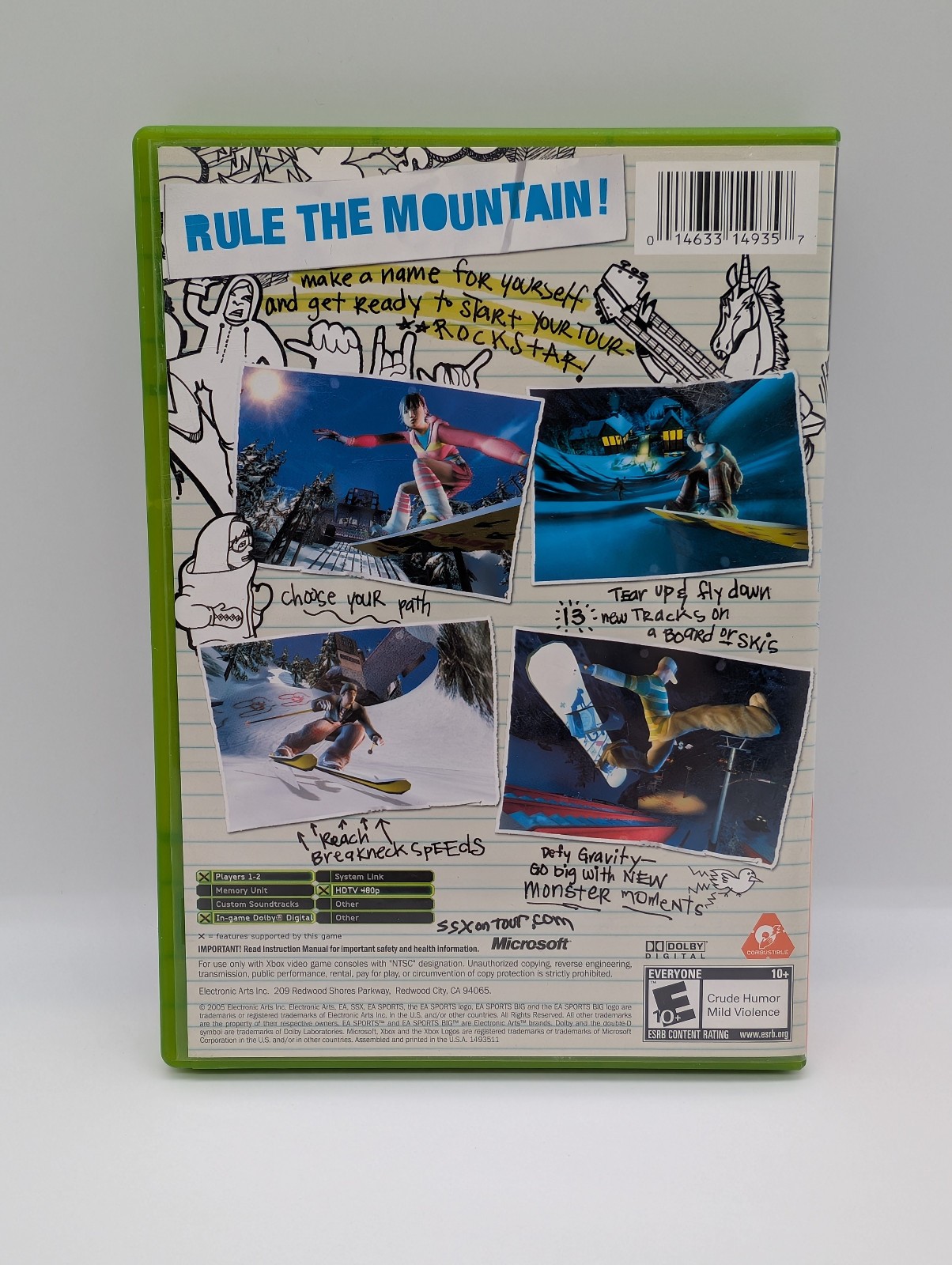 SSX On Tour (Microsoft Xbox, 2005) VERY GOOD W/MANUAL! MAIL IT TOMORROW!