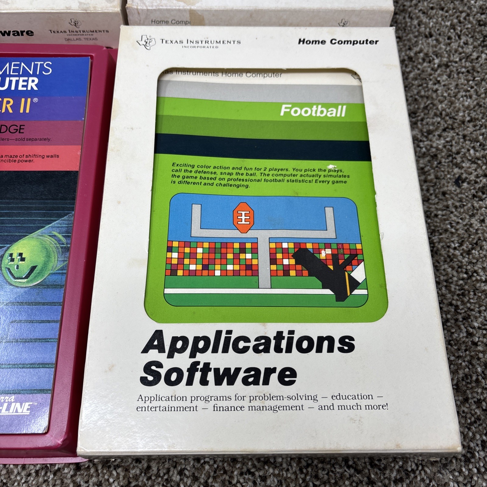 Ti99/4a CIB Game Lot Jawbreaker ii Tombstone City Football Touch Game Lot Tested