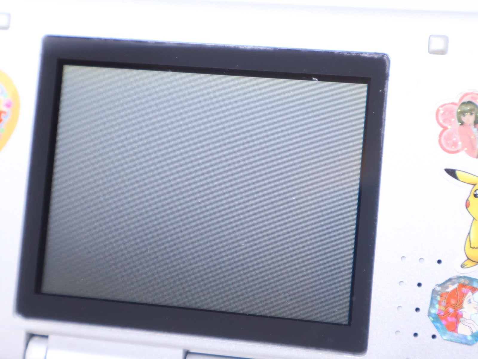 Nintendo DS Handheld Console Tested Working Titanium Silver w/ Charger & Stylus