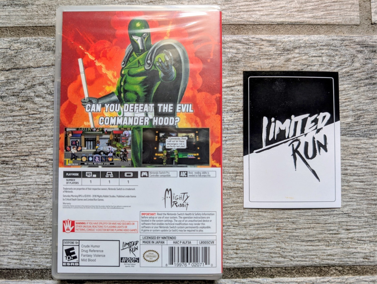 SATURDAY MORNING RPG – Nintendo Switch – LRG #005 – New with Trading Card!