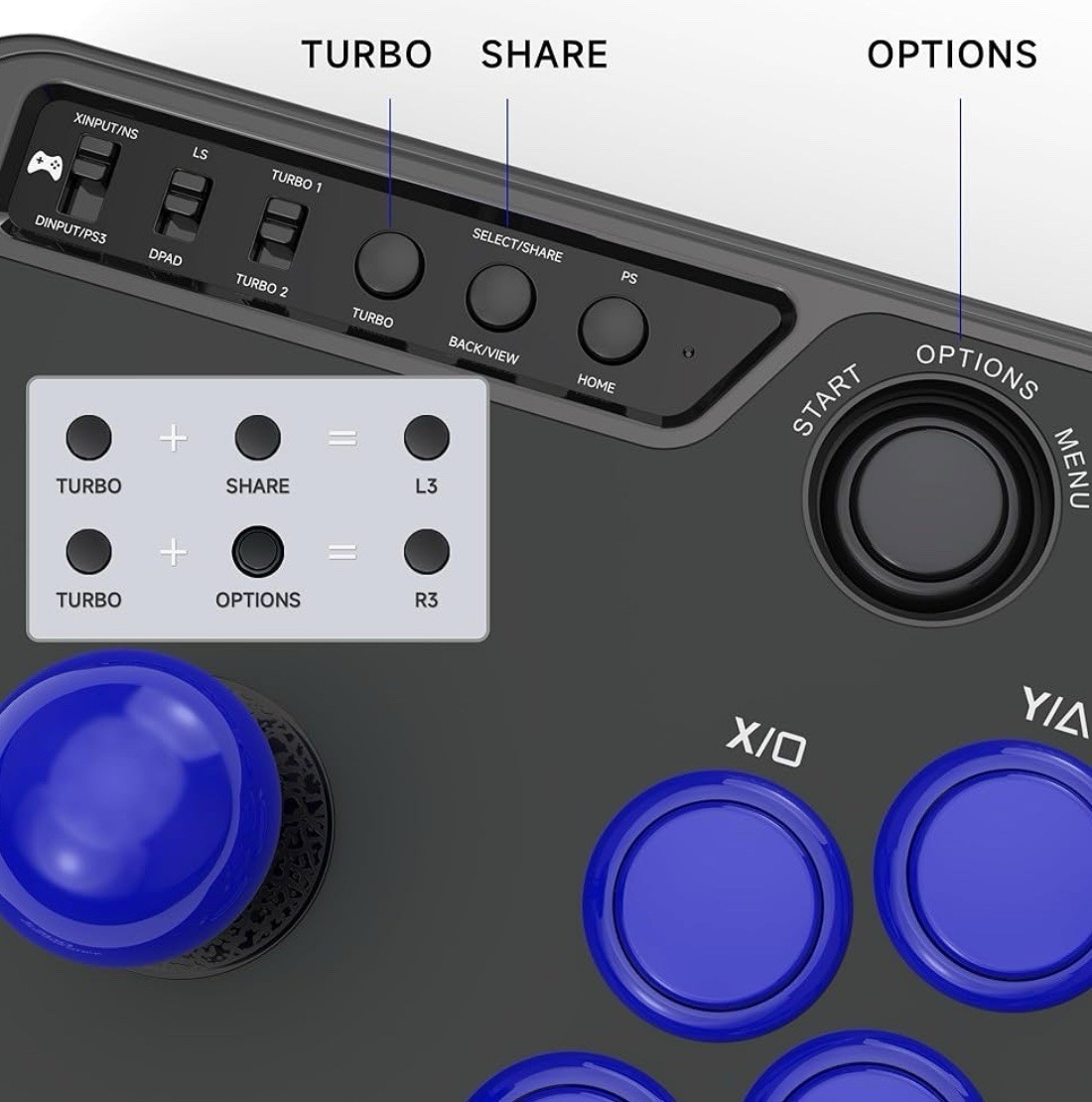 Mayflash F300 Arcade Fight Stick for Switch, Xbox Series X/S,PS4,PS3,Xbox One,PC