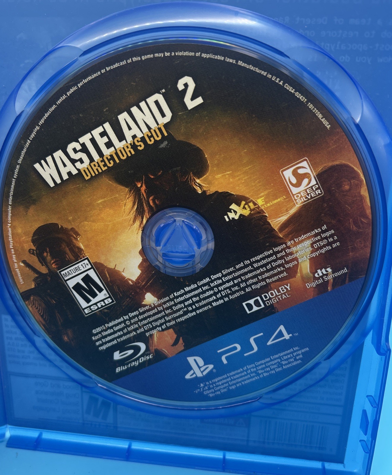 Wasteland 2: Director’s Cut (Sony PlayStation 4, 2015) PS4 Complete With Insert
