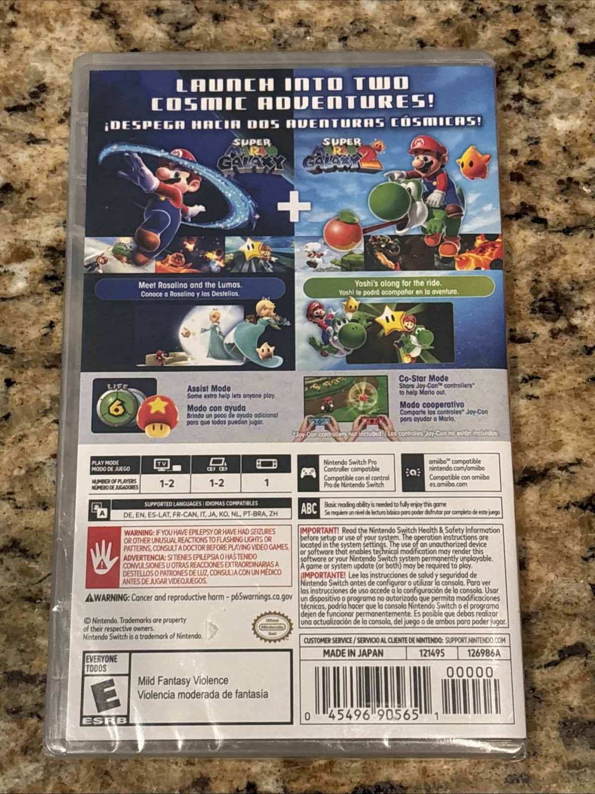 Super Mario Galaxy + Super Mario Galaxy 2 for Nintendo Switch *NEW/SEALED*