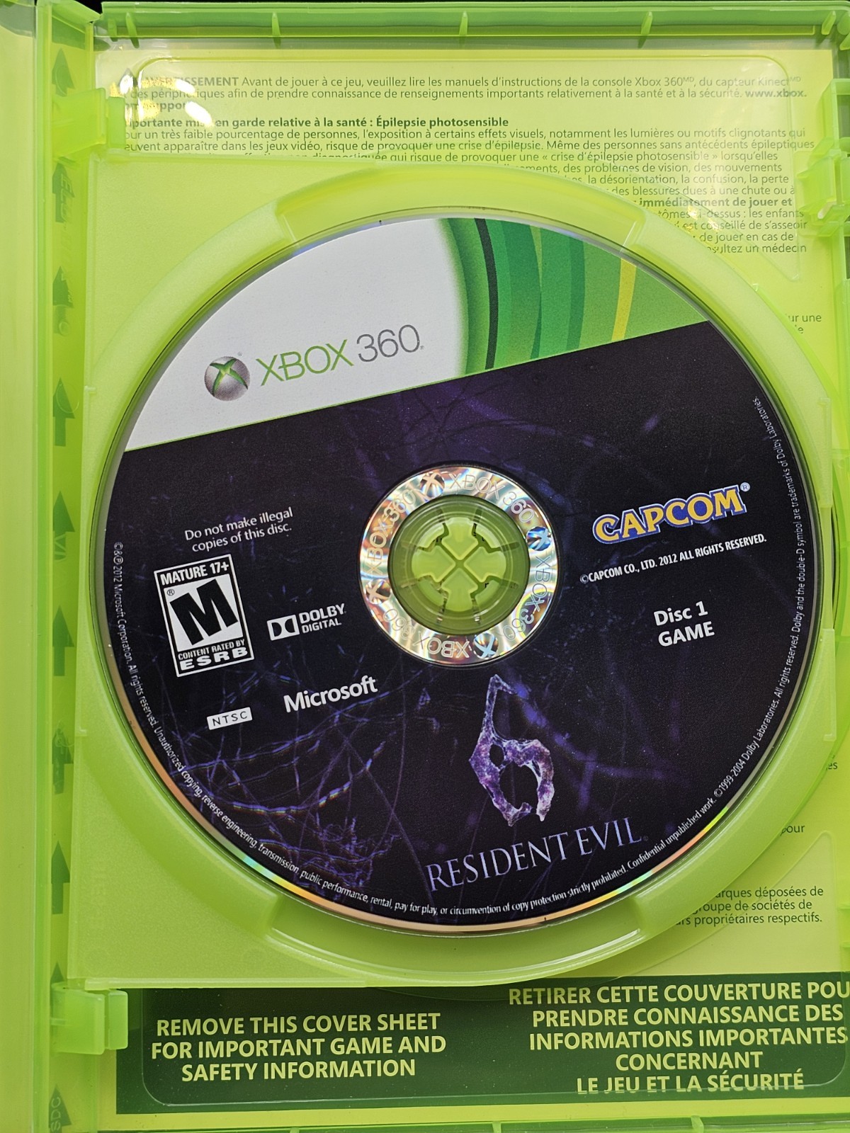 Resident Evil 6 (Microsoft Xbox 360, 2012) Complete CIB – Tested