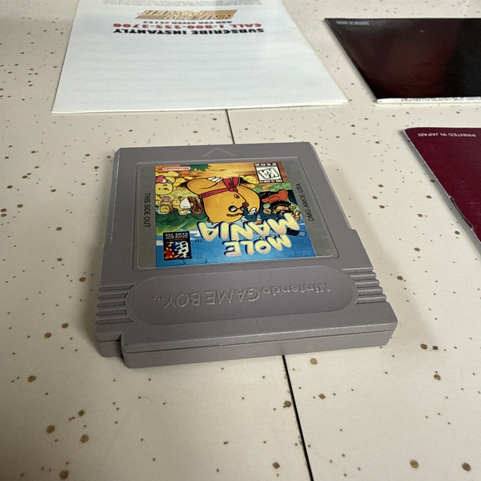 Mole Mania (Nintendo Gameboy Game Boy) Complete CIB excellent