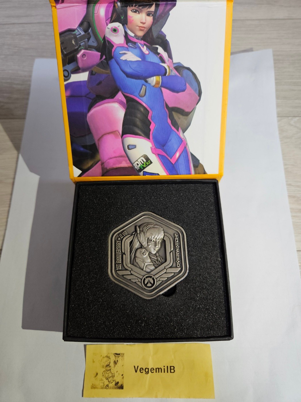 Blizzard OverWatch 1st Anniversary D.va Silver Coin (2017 Korea)