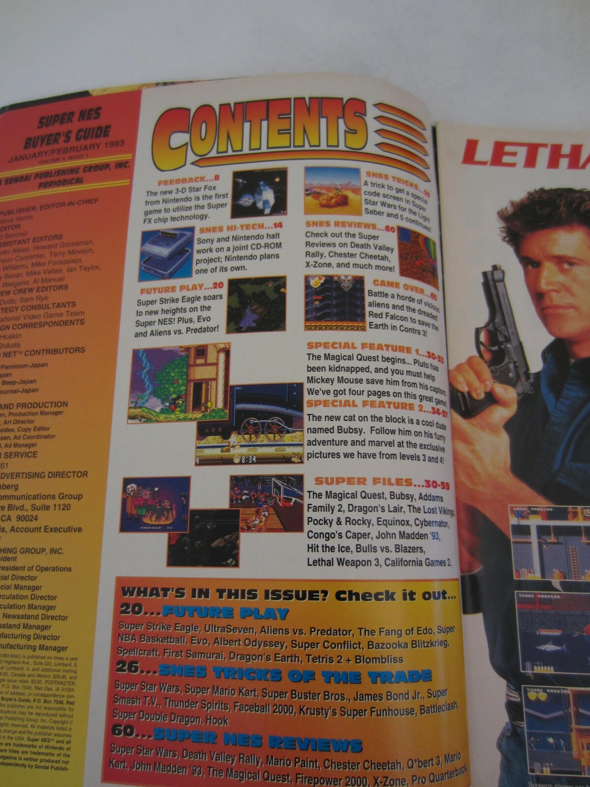 Super NES Buyer’s Guide February 1993 (SNES) Super Nintendo Dragon’s Lair RARE