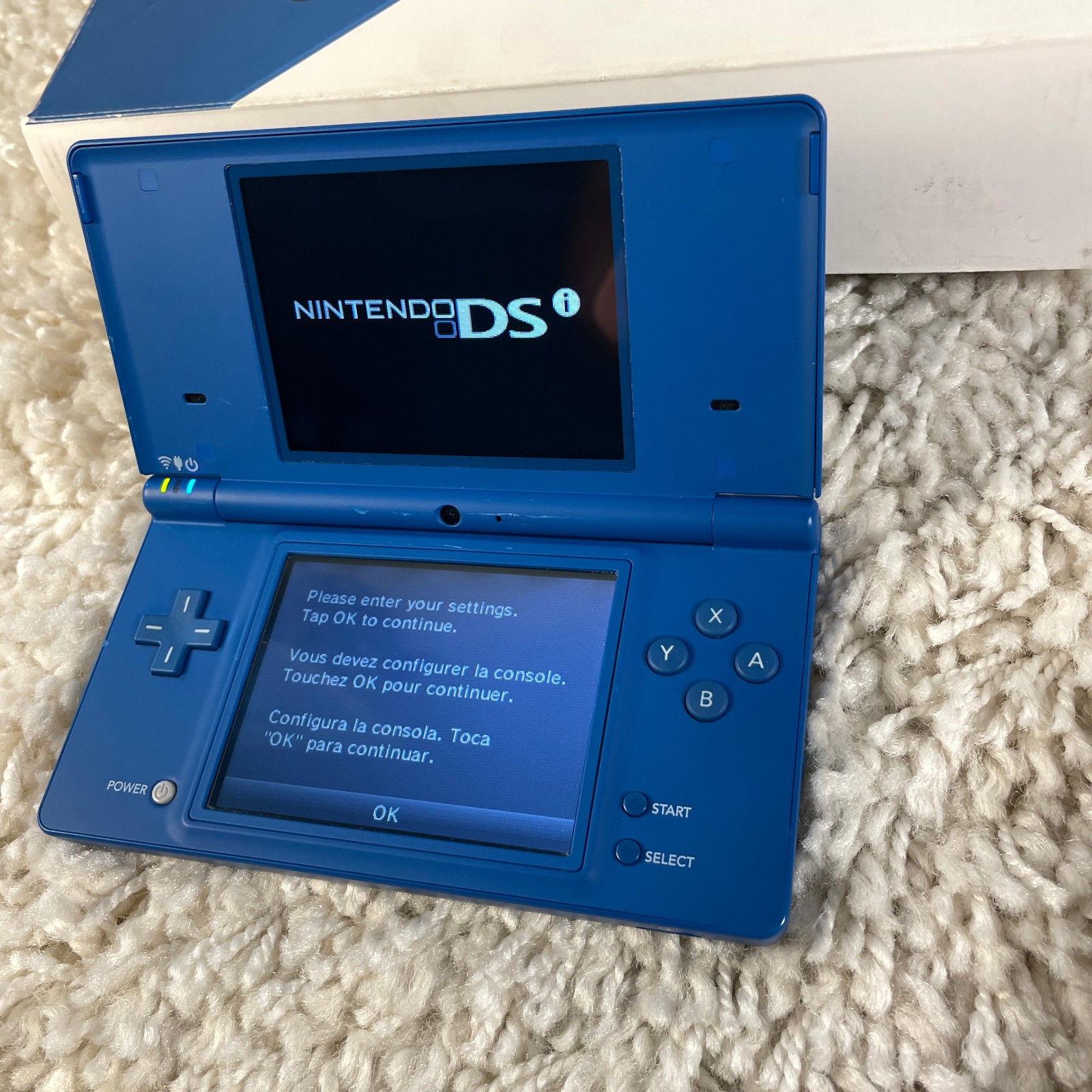 Nintendo DSi Matte Blue Handheld Console System TWL-001 Complete in Box CIB