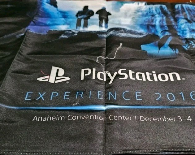 RARE Sony PlayStation Experience 2016 Promotional Cloth Banner 33”x23” (New)