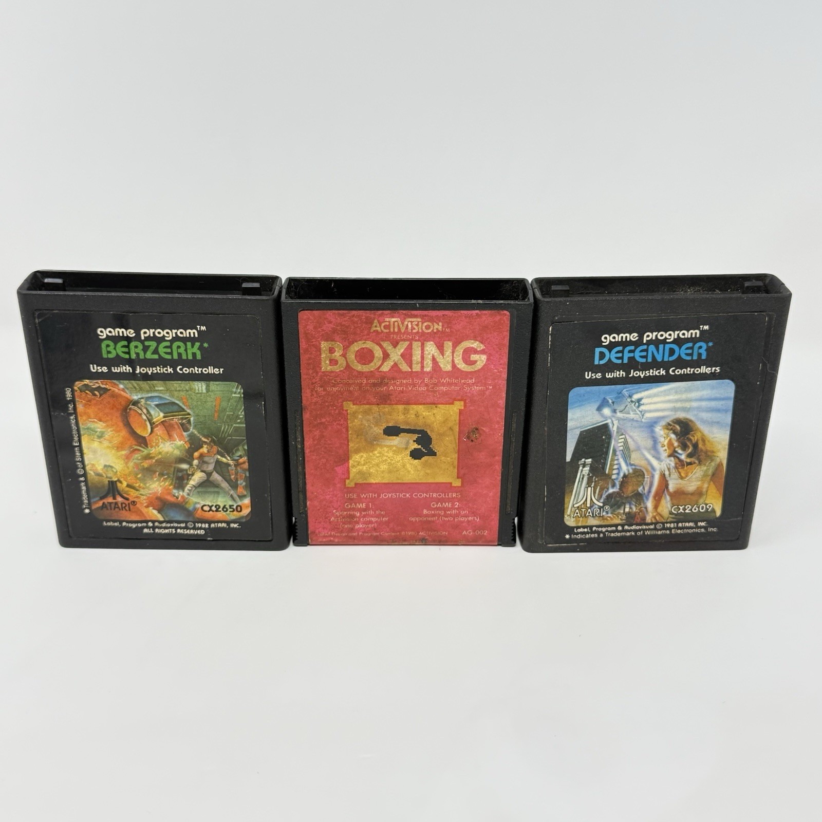 Atari 2600 Game Cartridge Lot of 17 Combat Defender Boxing Bowling