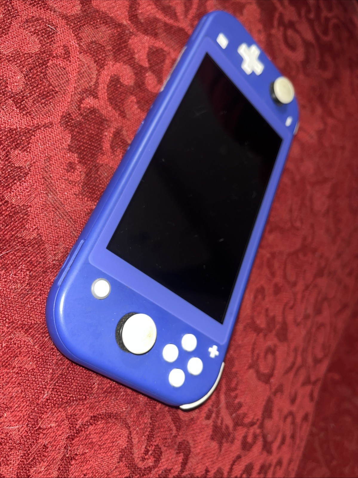 Nintendo Switch Lite Blue 32GB Console Broken FOR PARTS READ! Screen Black