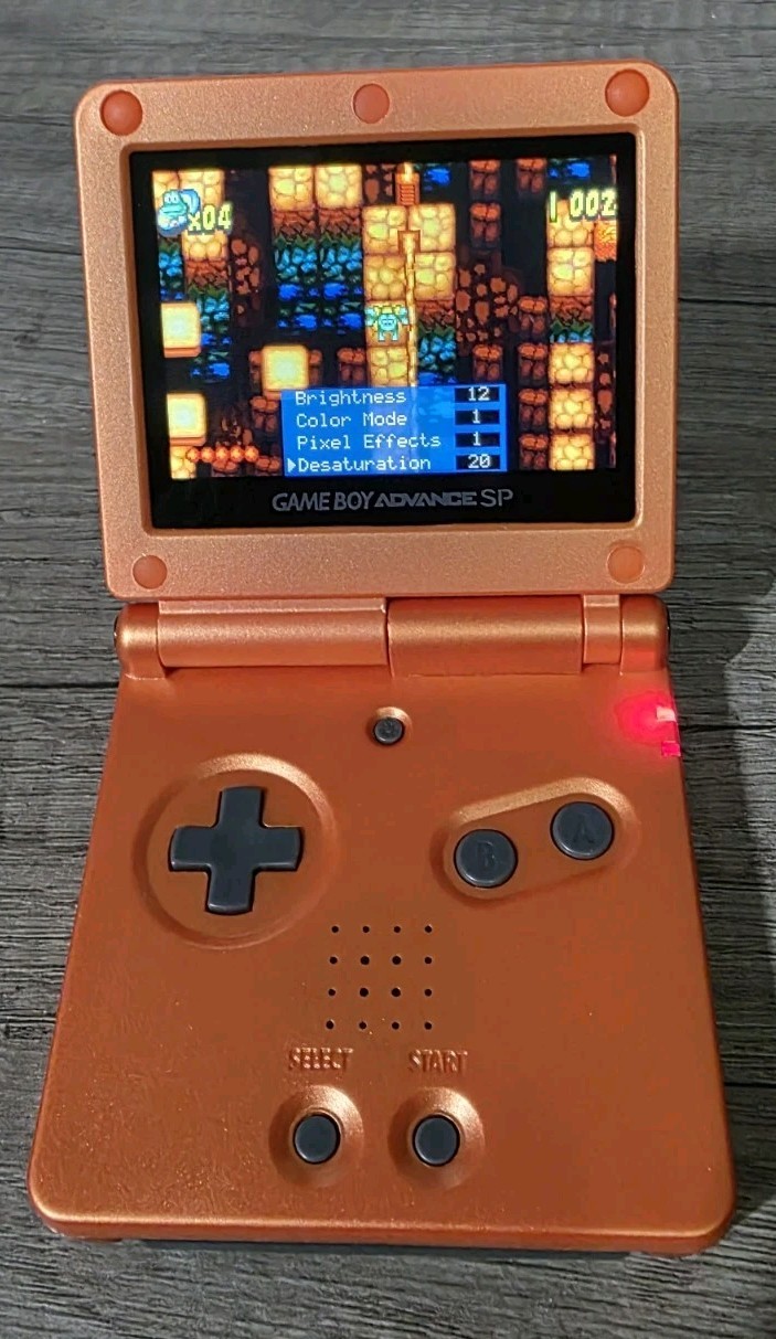 Nintendo Game Boy Advance SP IPS Screen Charizard Reshell Tested Working GBA SP