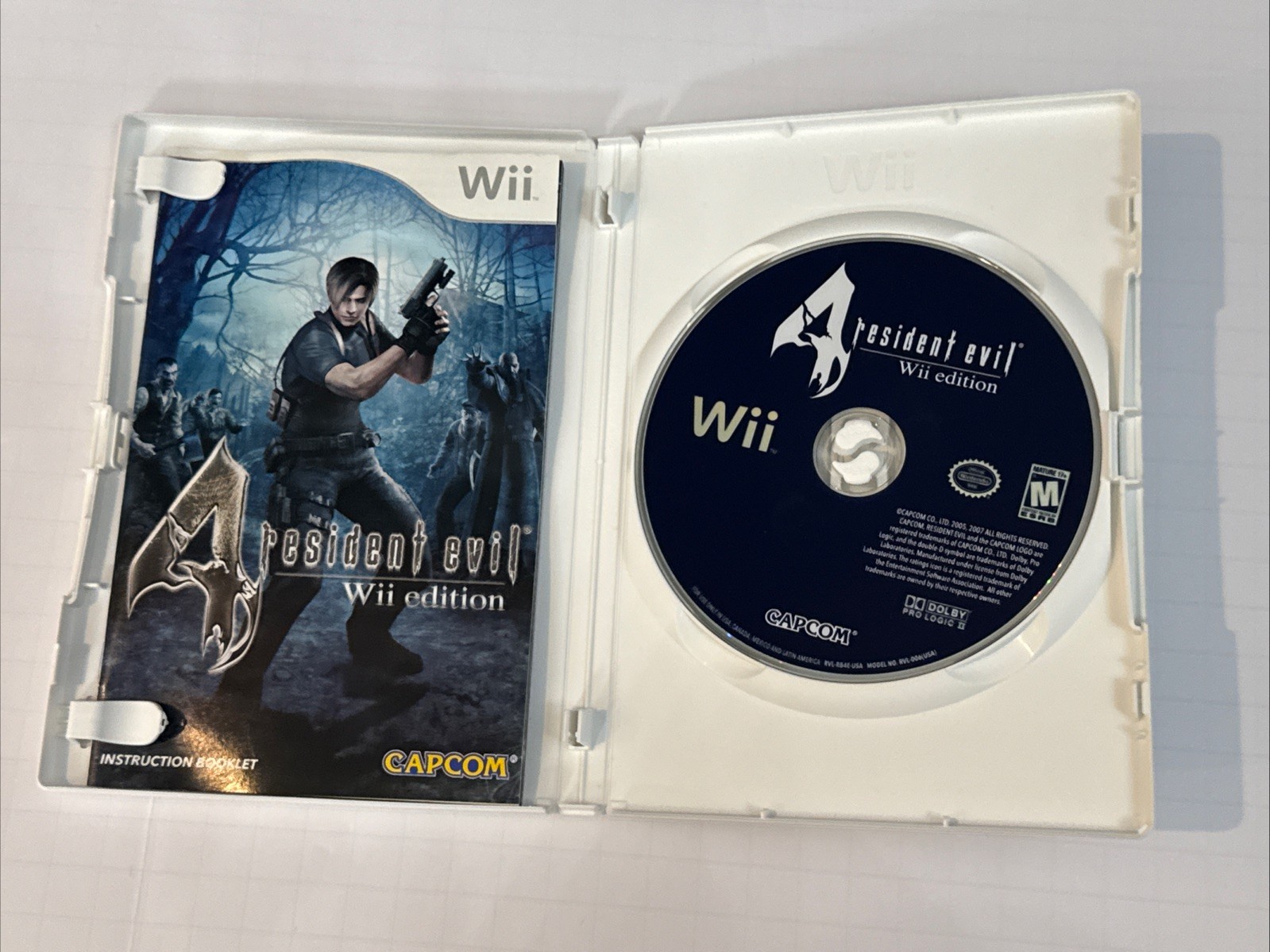 Resident Evil 4 — Wii Edition (Nintendo Wii, 2007) Game, Case & Manual