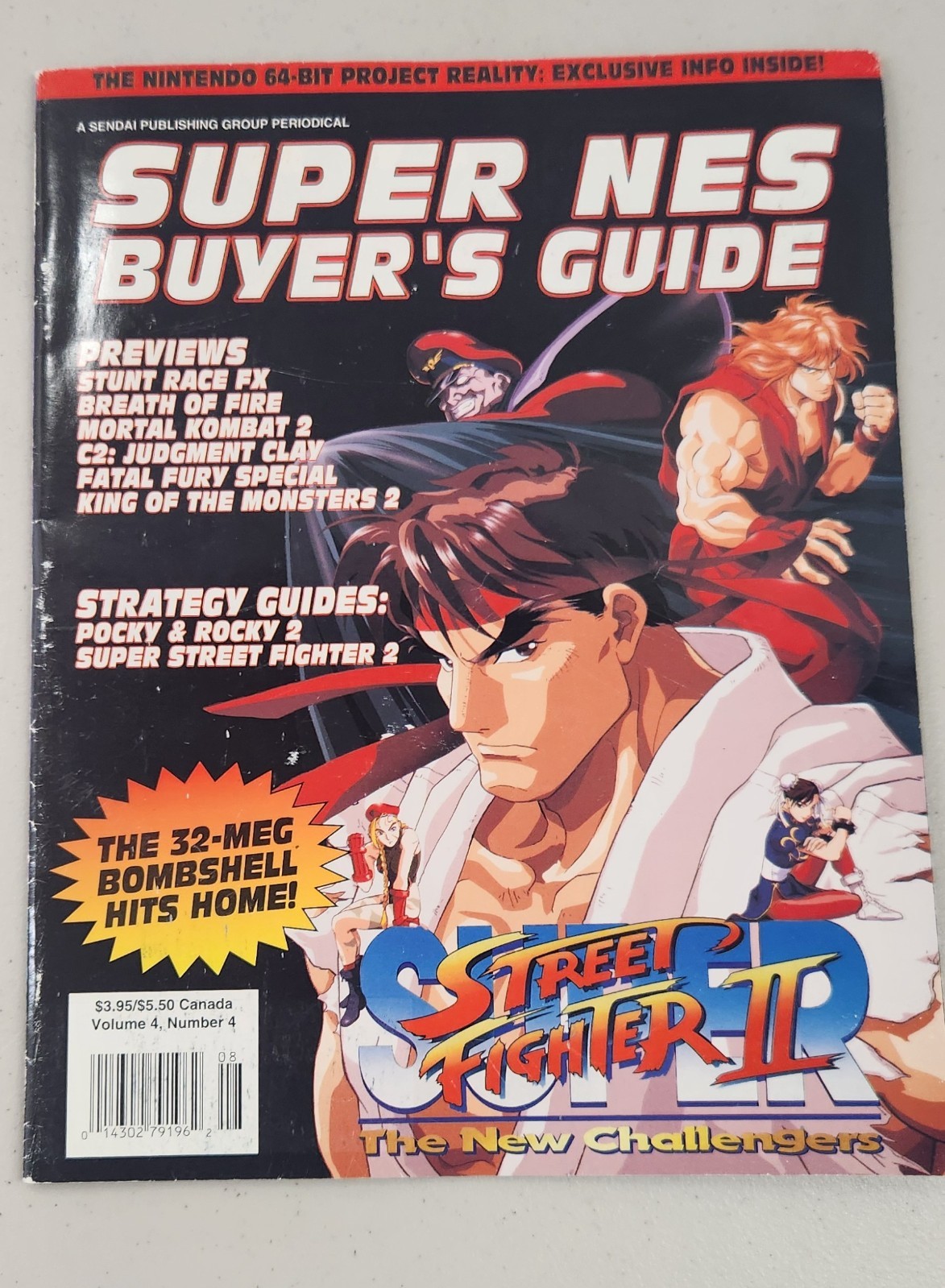 Super NES Buyer’s Guide July 1994 Magazine Street Fighter II SNES Vintage