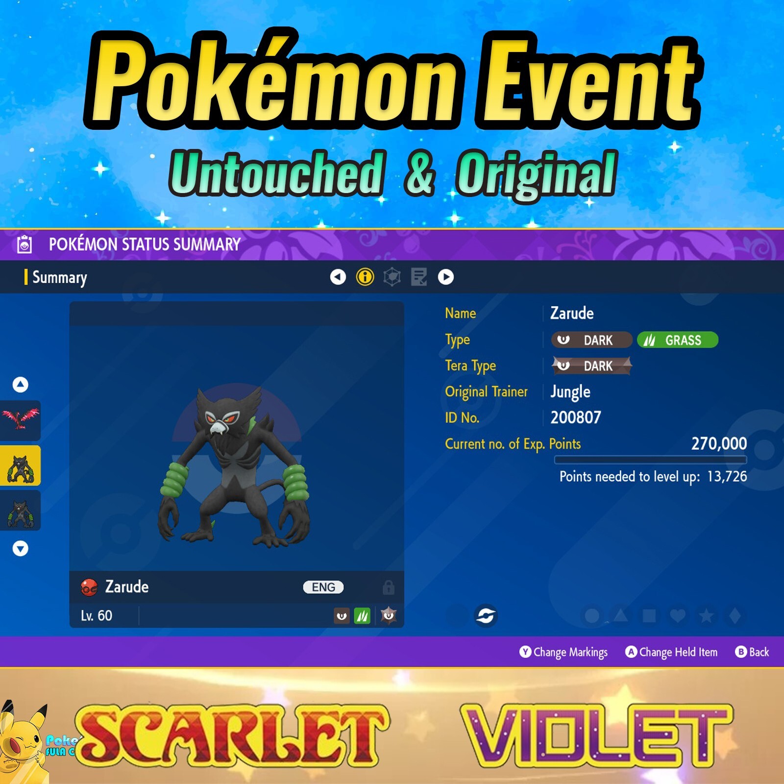 💚 Zarude Event | Pokémon the Movie Coco | Pokémon Scarlet & Violet | UNTOUCHED