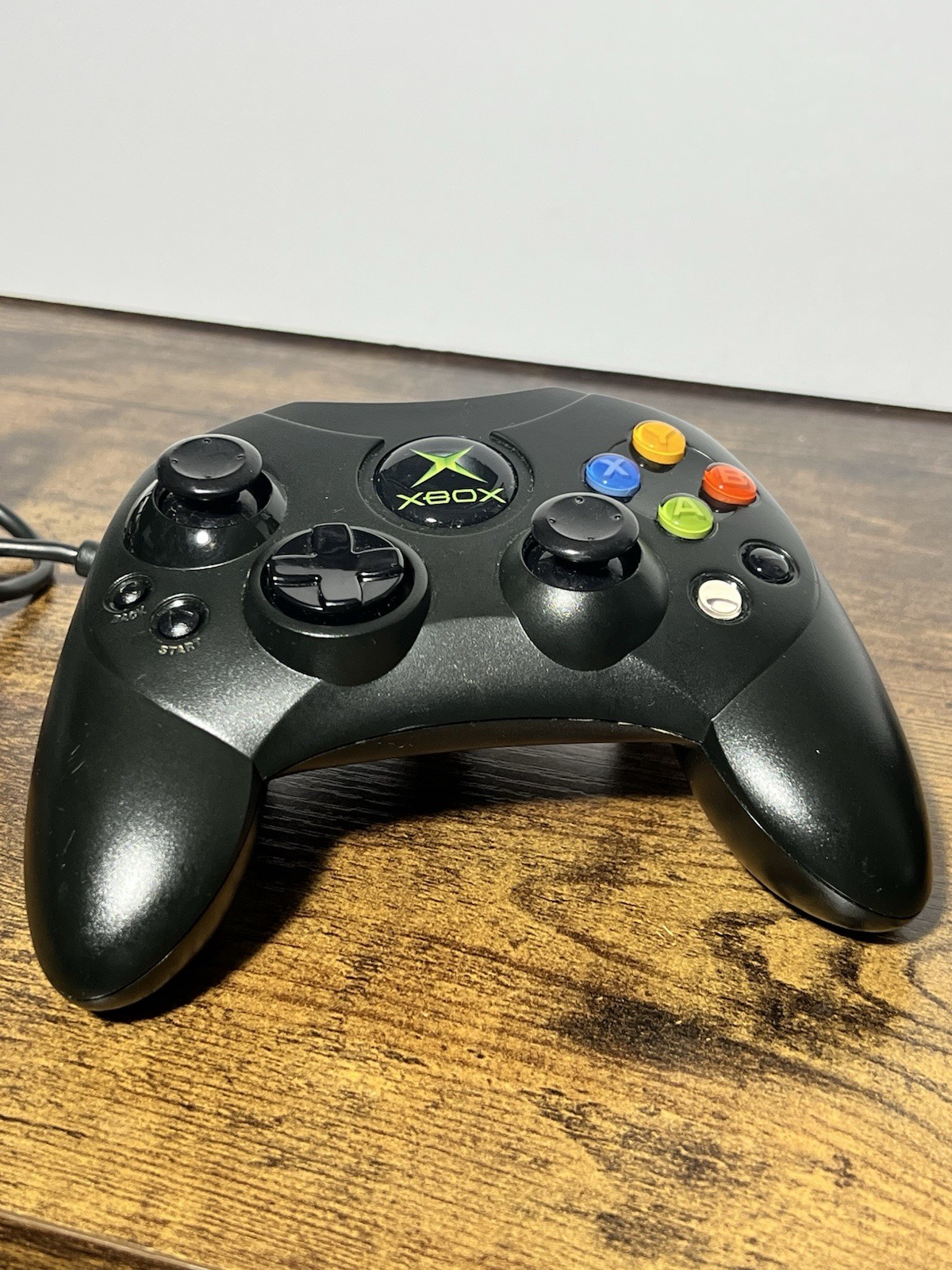 Original Microsoft Xbox Controller S Type Black X08-69873 OEM Wired Tested NICE