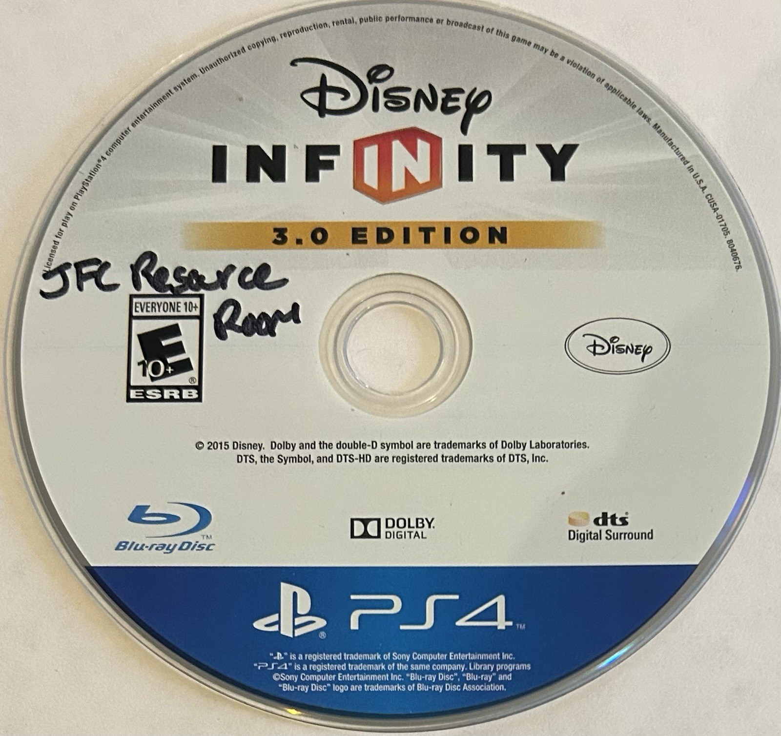 Disney Infinity – 3.0 Edition (PlayStation, PS4) DISC ONLY | NO TRACKING | M2246