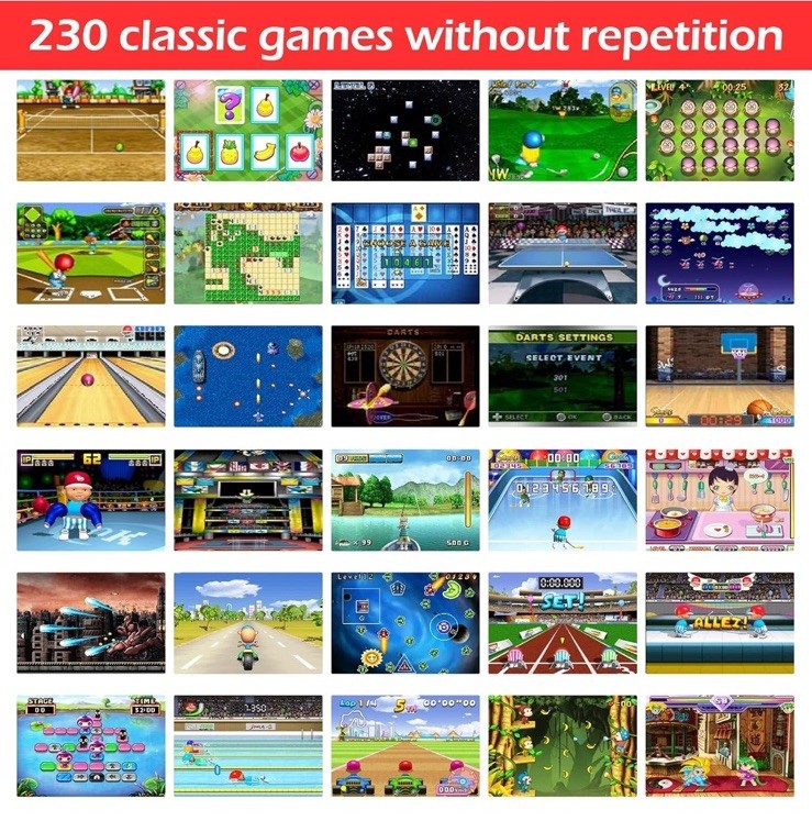 Handheld Game Console for Kids Adults, 3.0” Large Screen Preloaded 230