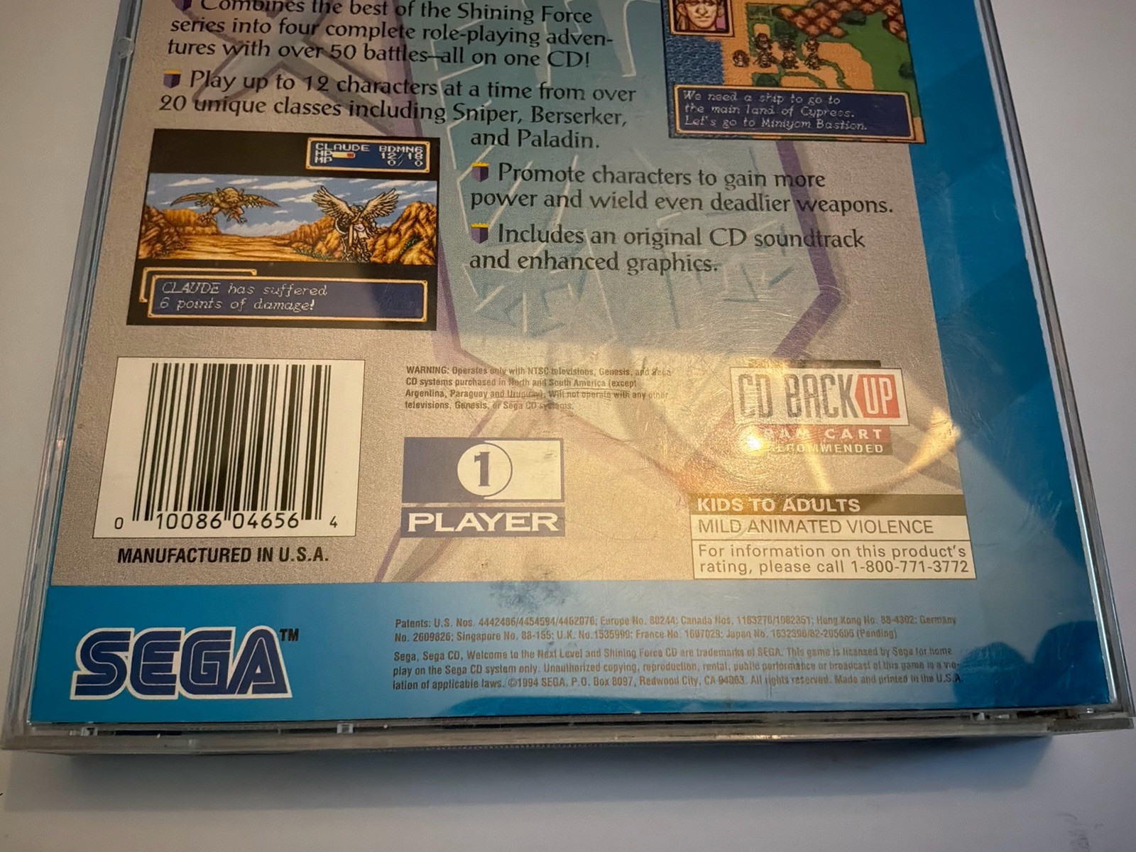 Shining Force CD (Sega CD, 1994) Complete Authentic Nice