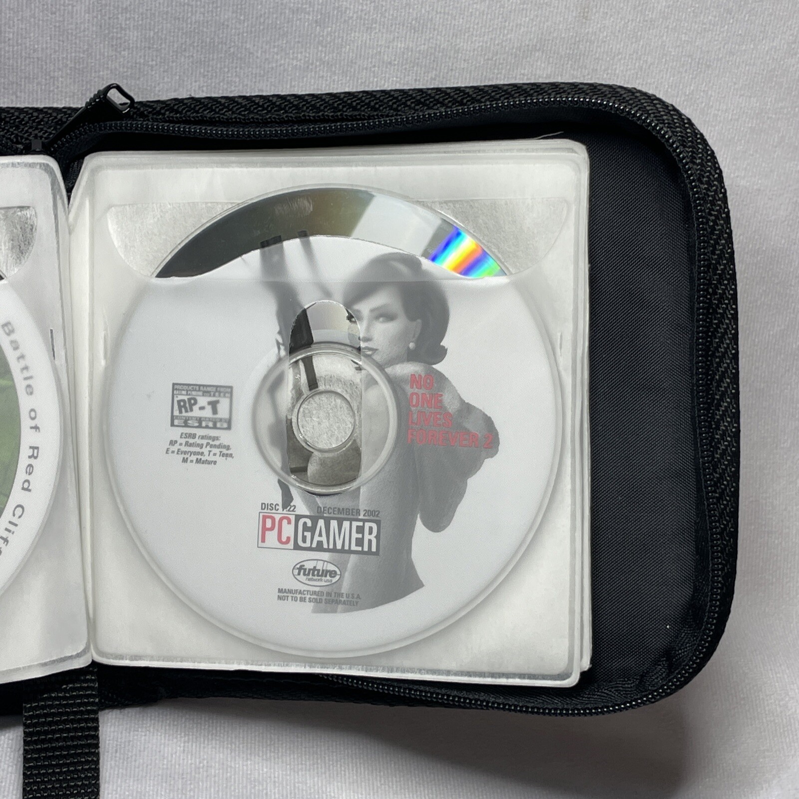 PC Gamer Demo CD Lot 15 Y2K 2000s Vintage Games Zippered Case