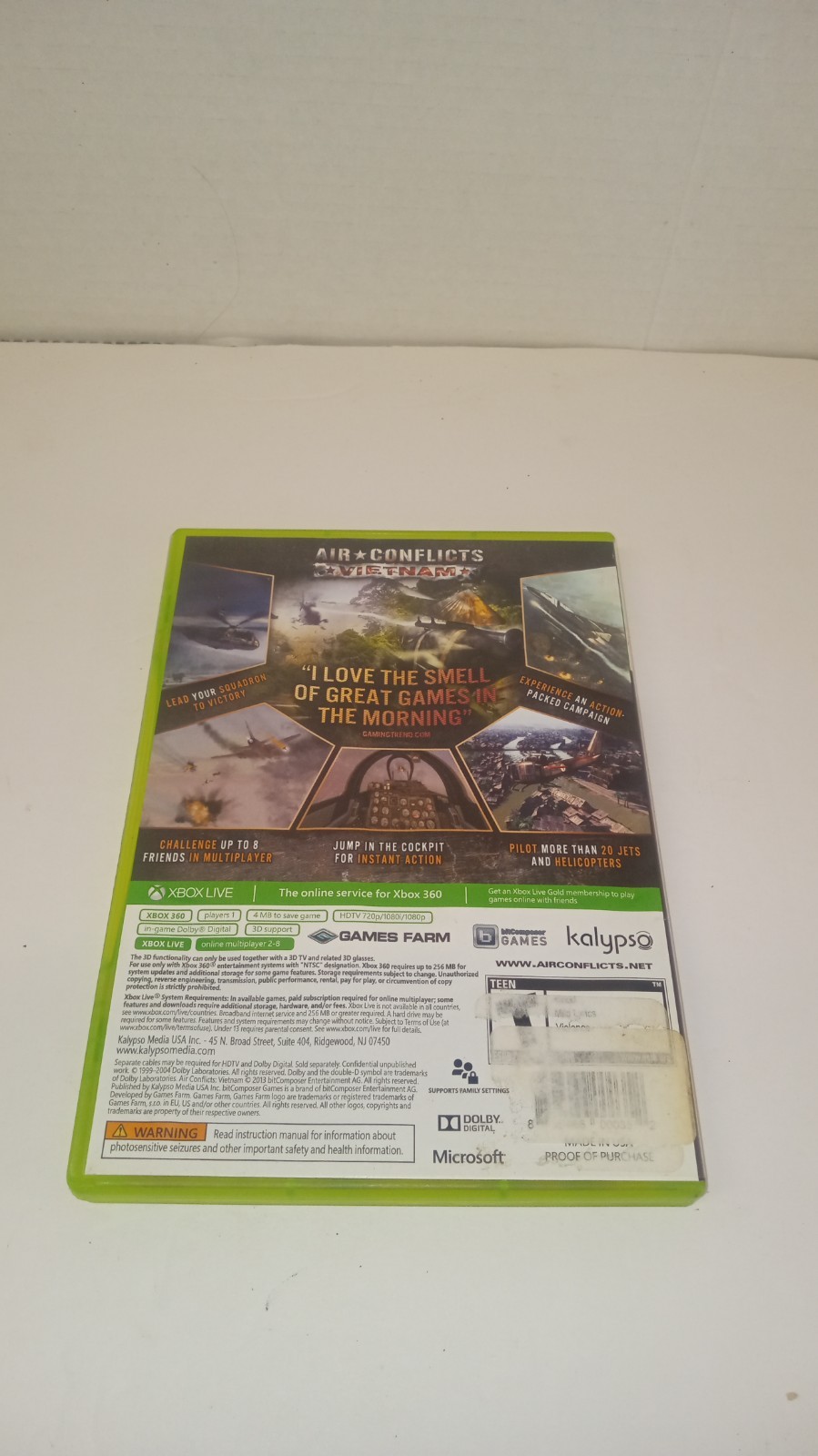 Air Conflicts Vietnam, Microsoft Xbox 360, CIB, Tested