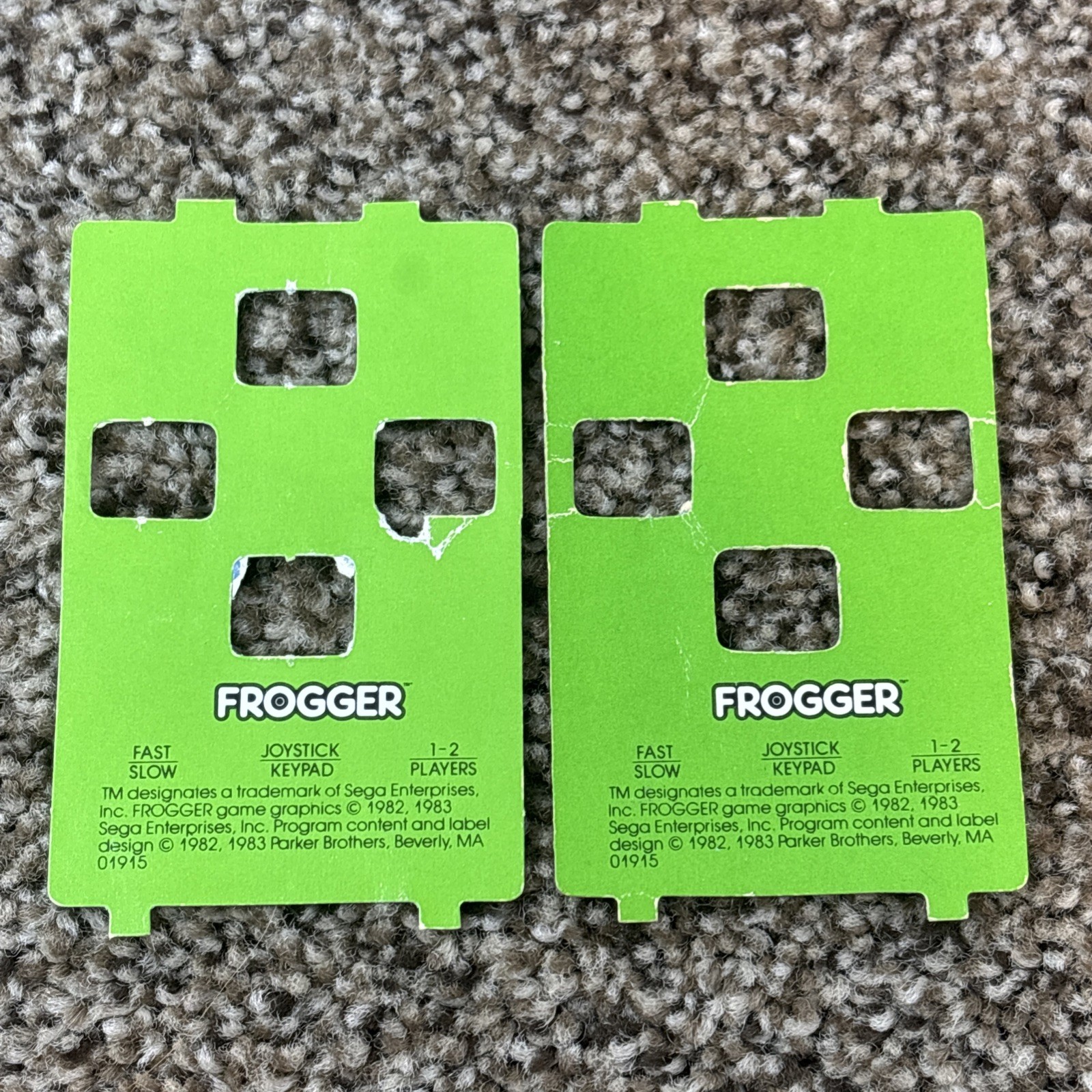 Frogger by Parker Bros Atari 5200 OVERLAYS ONLY OEM