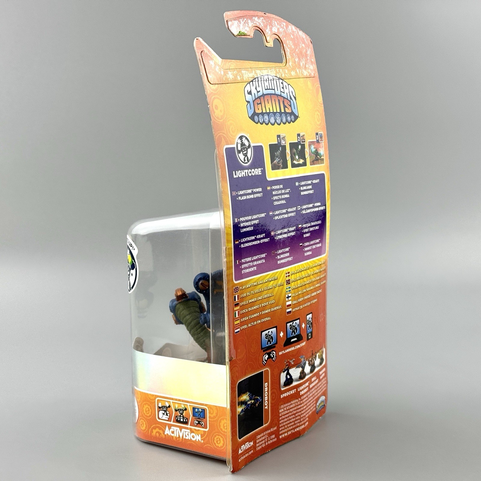 Skylanders Giants Drobot Lightcore Figure w/ Card – 2012 ActiVision NEW OPEN BOX