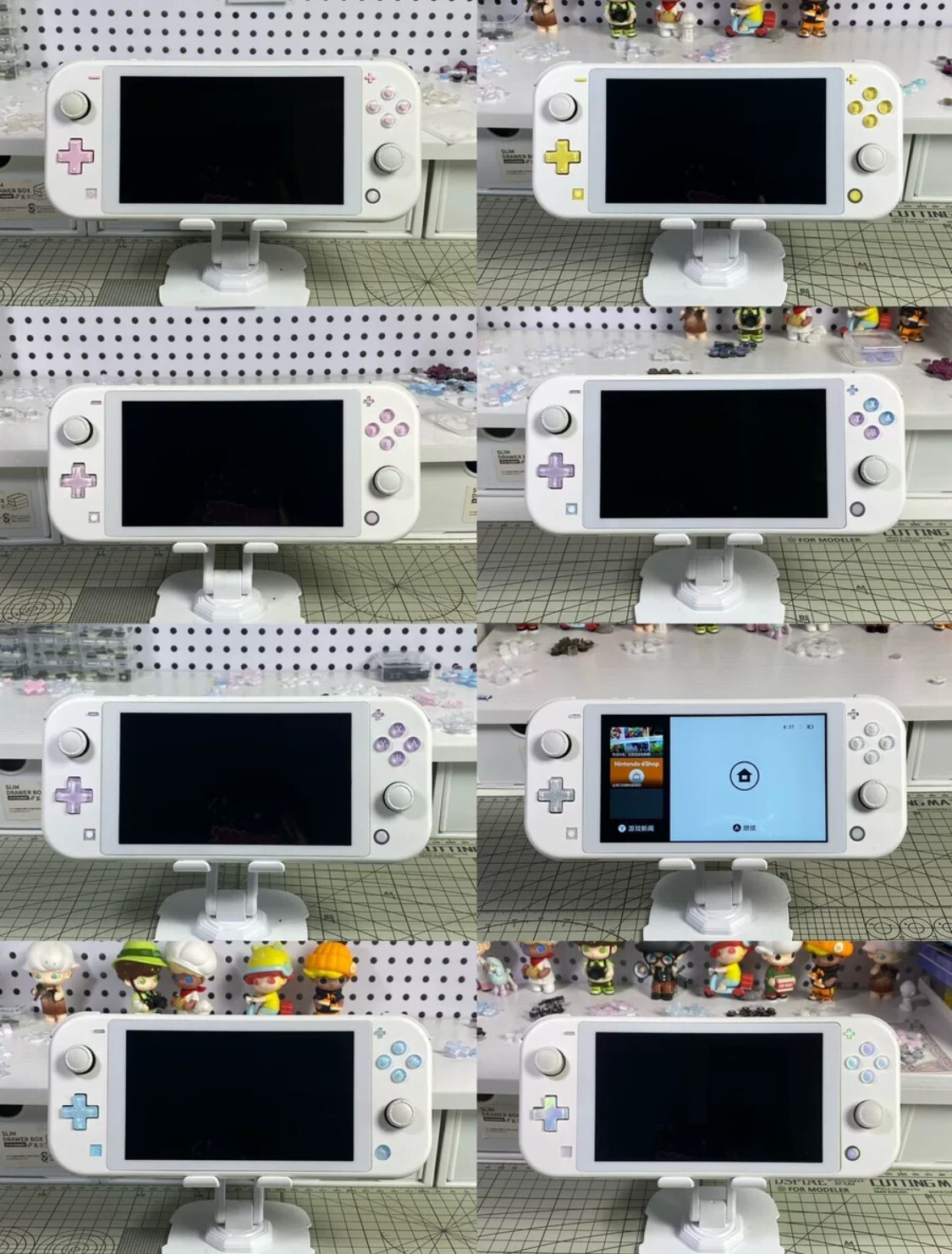 Cute custom switch replacement buttons set