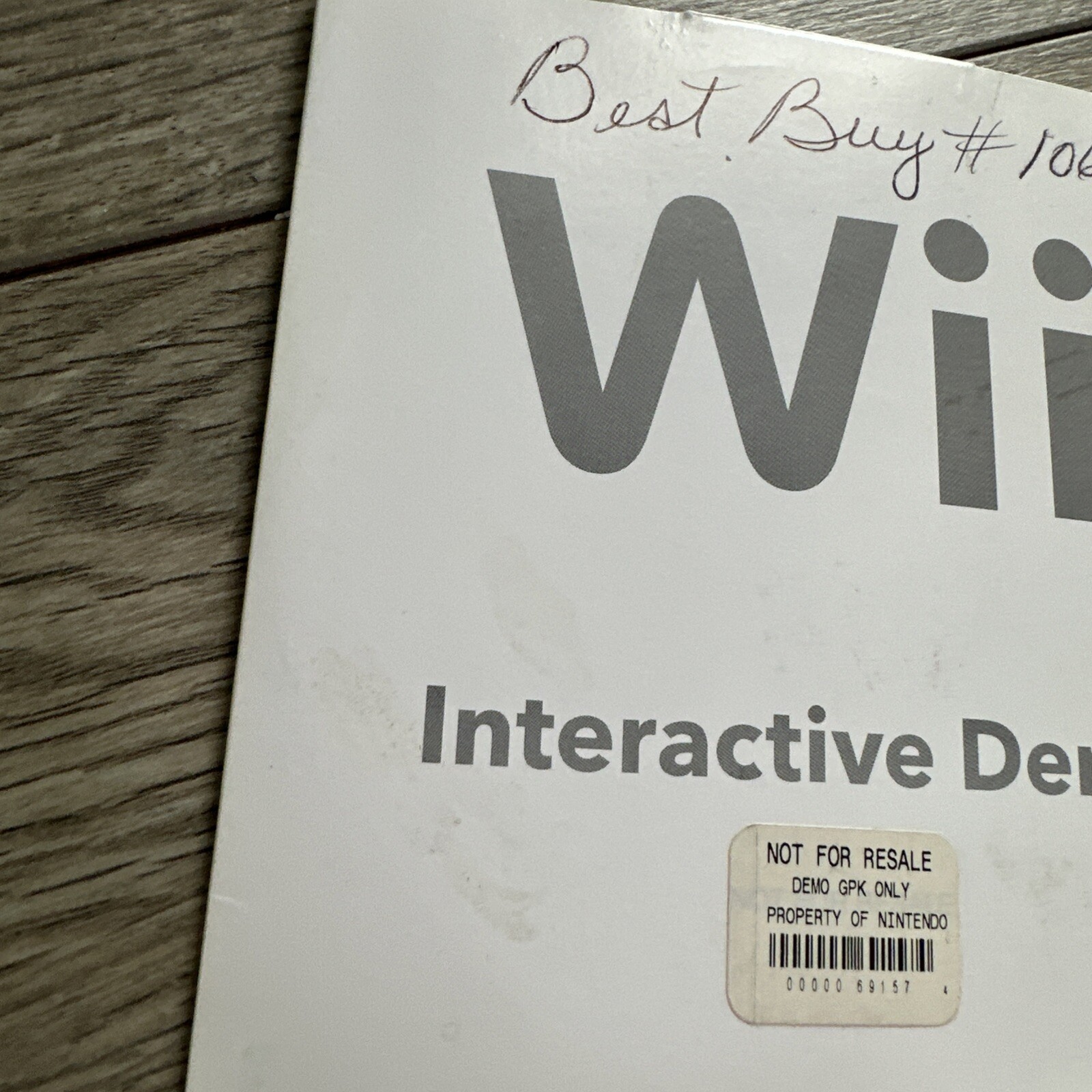 Wii Interactive Demo Disc Case Only Nintendo Not For Resale 00000 59157