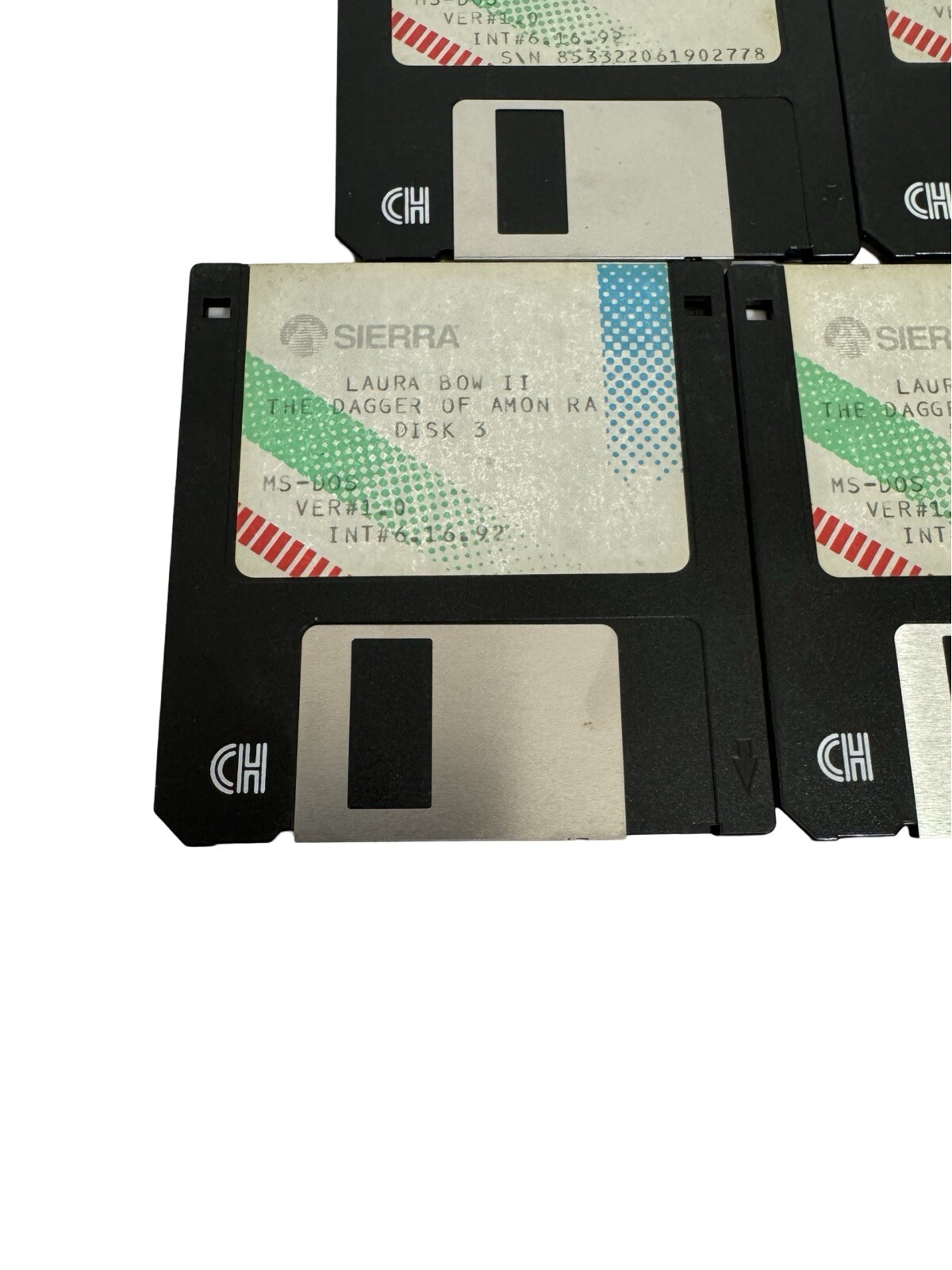Laura Bow II: The Dagger of Amon Ra PC 3.5in Disks Sierra 1992
